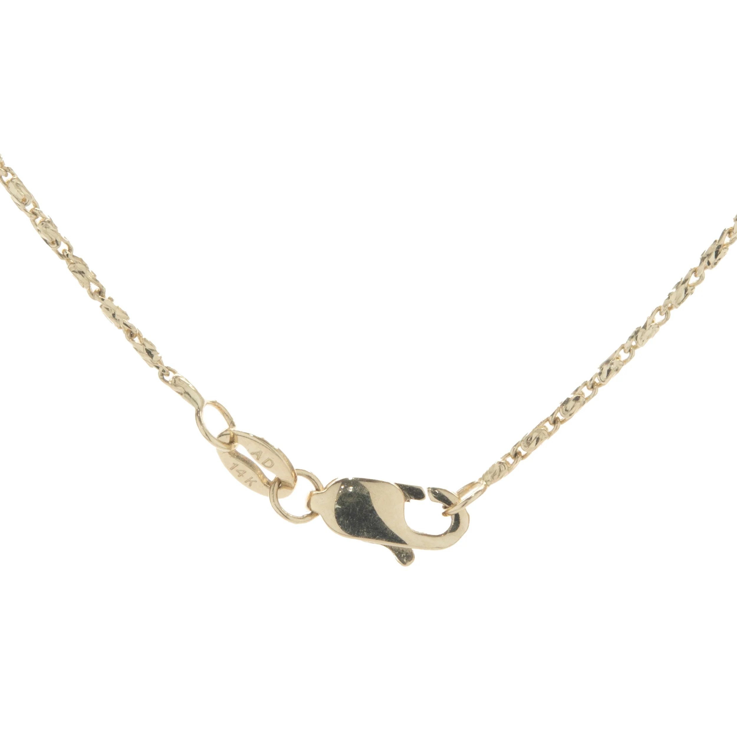 14 Karat Yellow Gold Round Brilliant Cut Diamond Solitaire Necklace - Image 4
