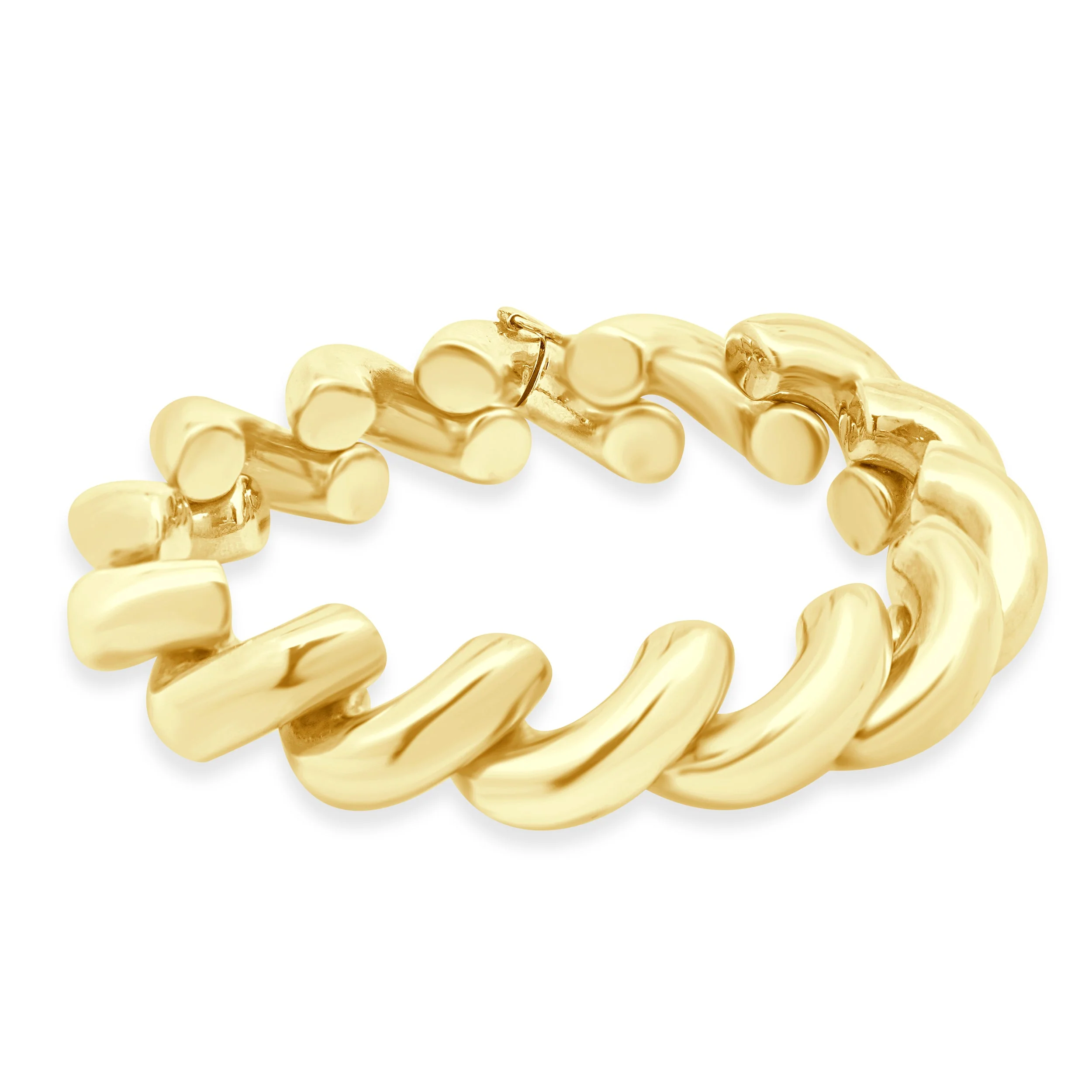 14 Karat Yellow Gold San Marco Link Bracelet