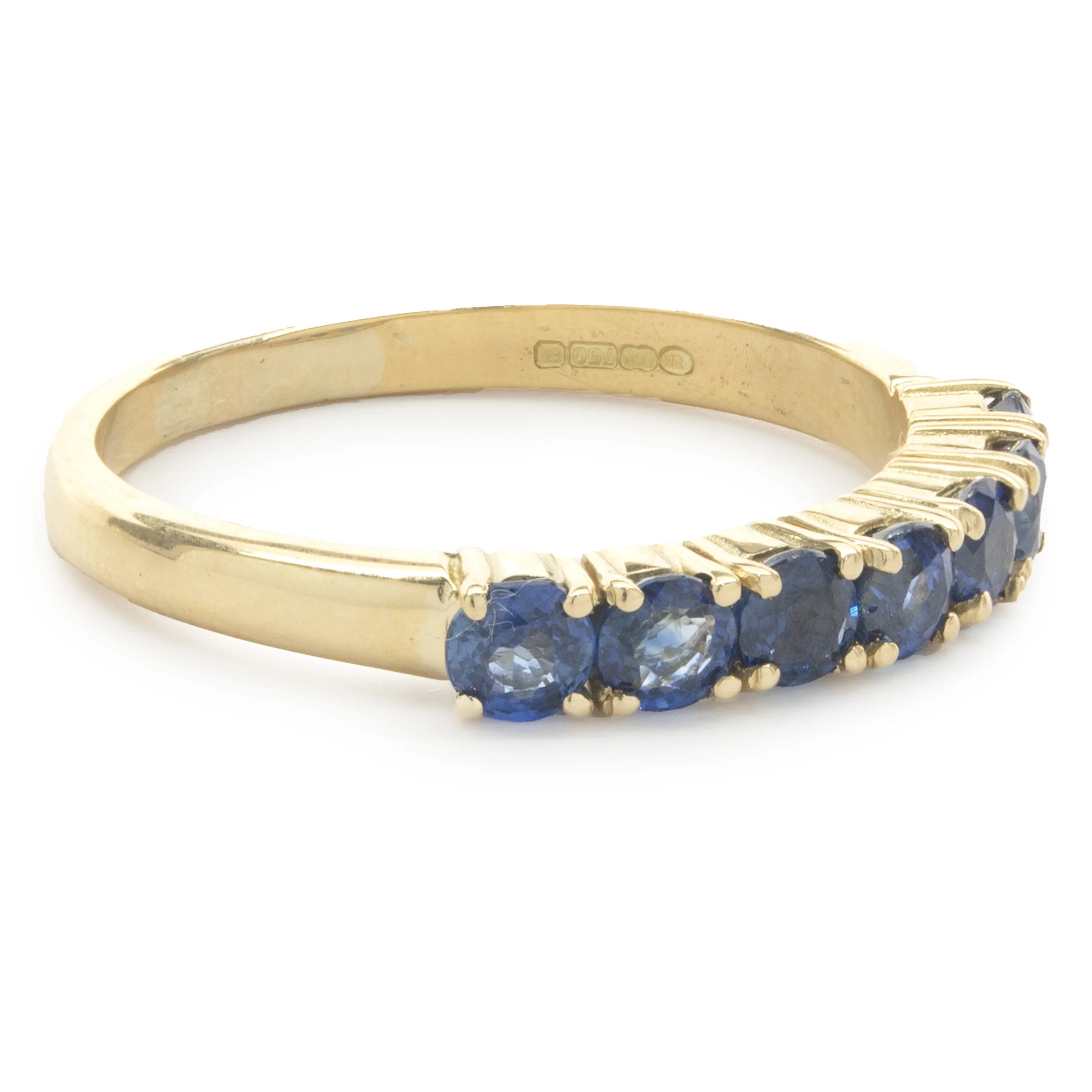 14 Karat Yellow Gold Sapphire Band - Image 2