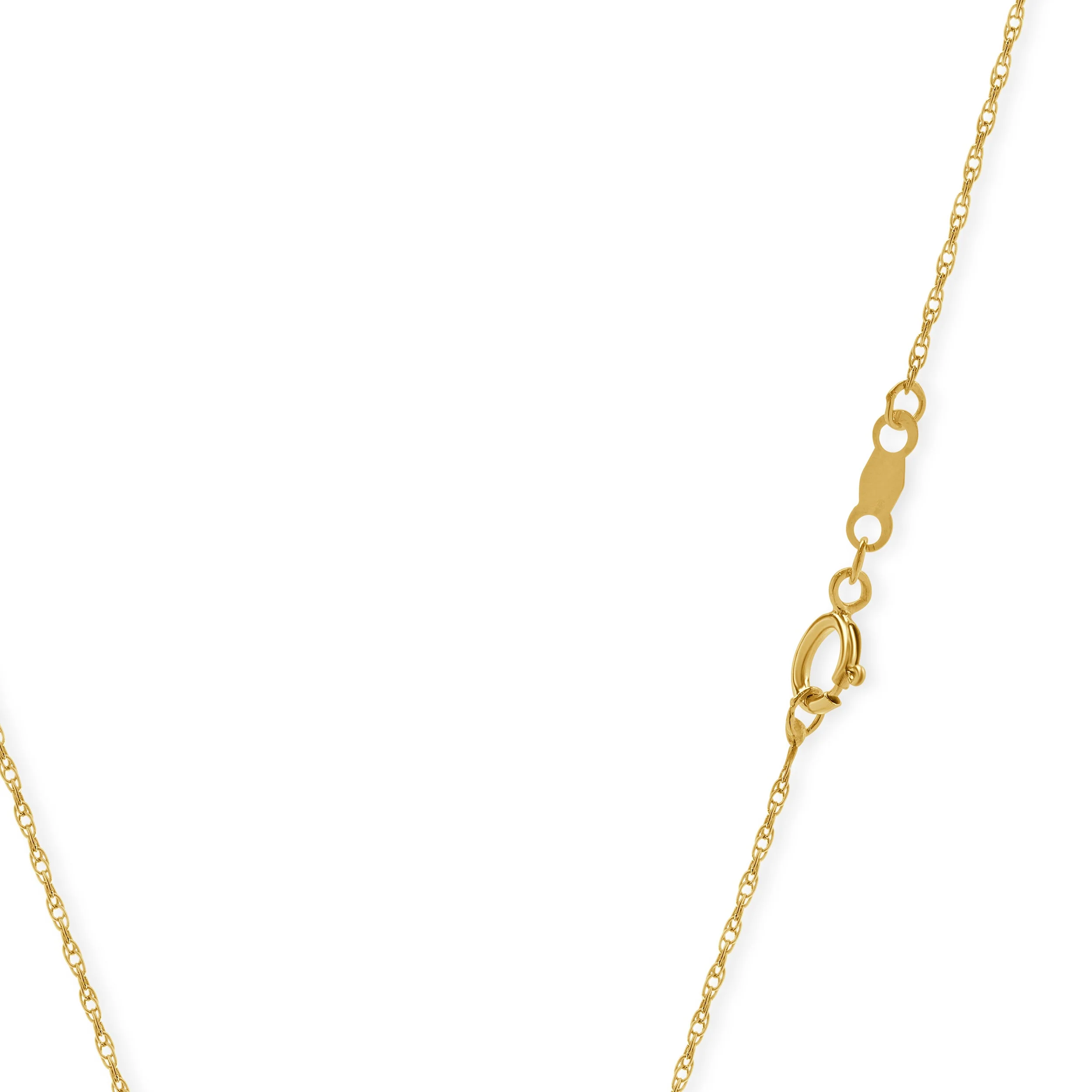 14 Karat Yellow Gold Three Diamond Triangle Necklace - Image 4
