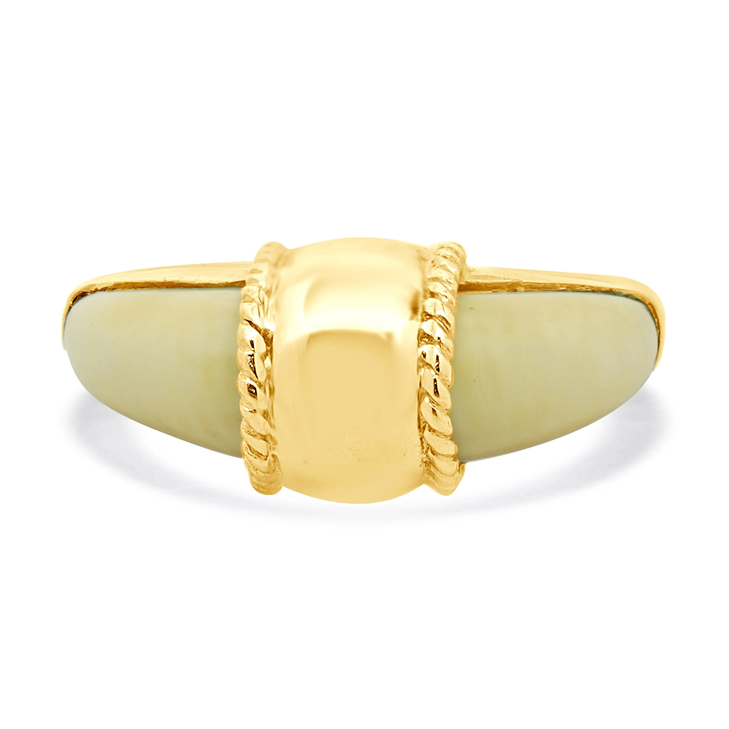14 Karat Yellow Gold Vintage Bone Ring