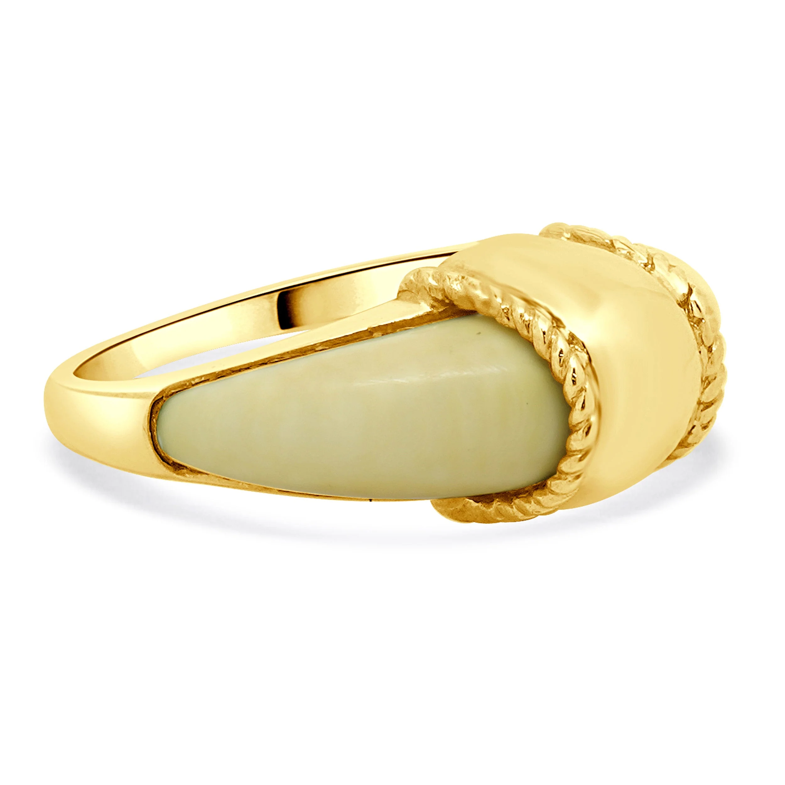 14 Karat Yellow Gold Vintage Bone Ring - Image 4