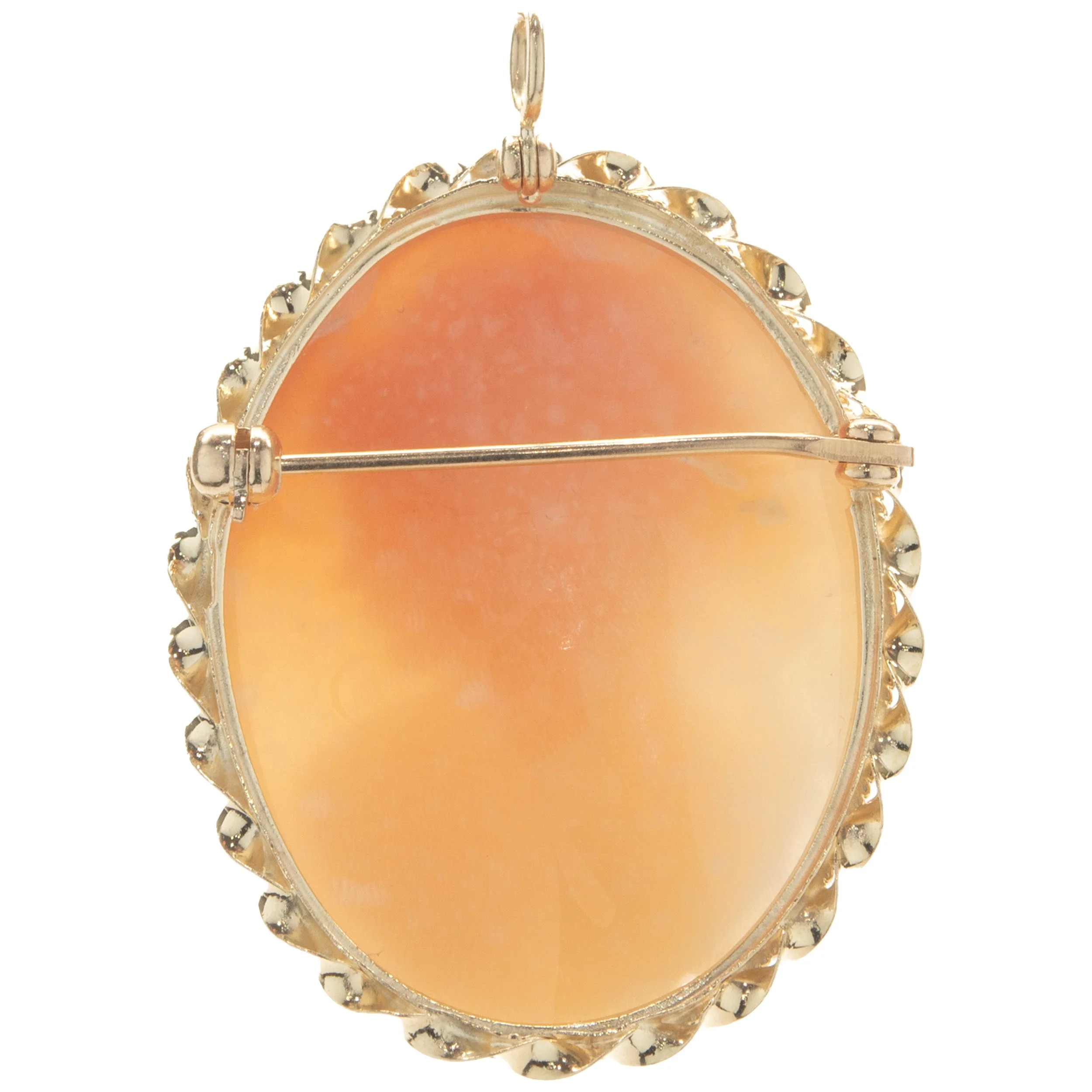 14 Karat Yellow Gold Vintage Framed Cameo Pin - Image 3