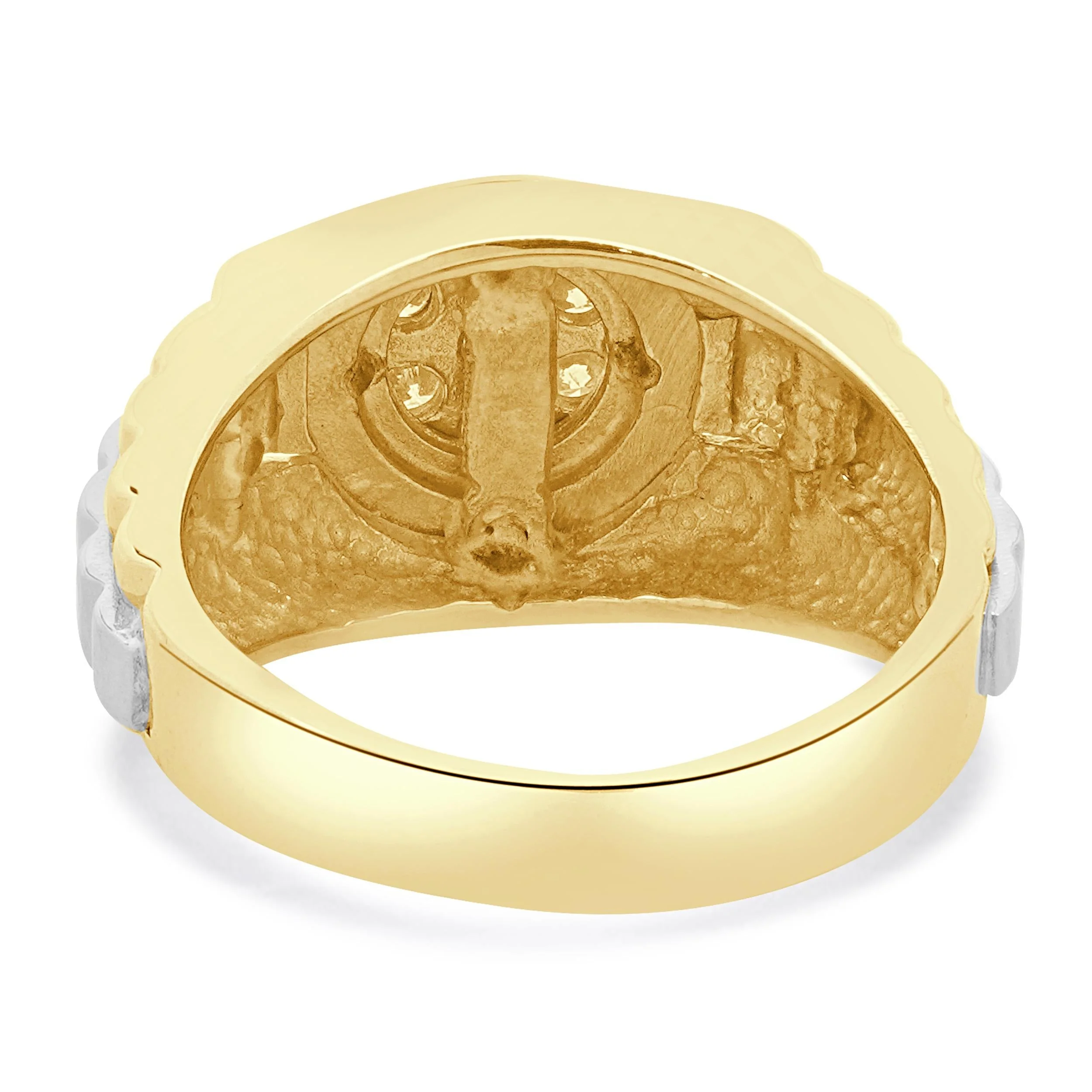 14 Karat Yellow & White Gold Diamond Cluster Style Ring - Image 4