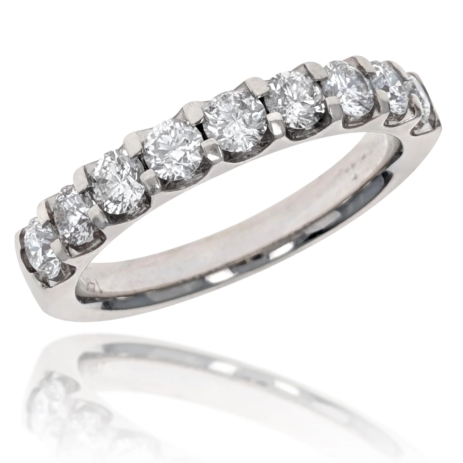 14K White Gold Diamond Anniversary Band