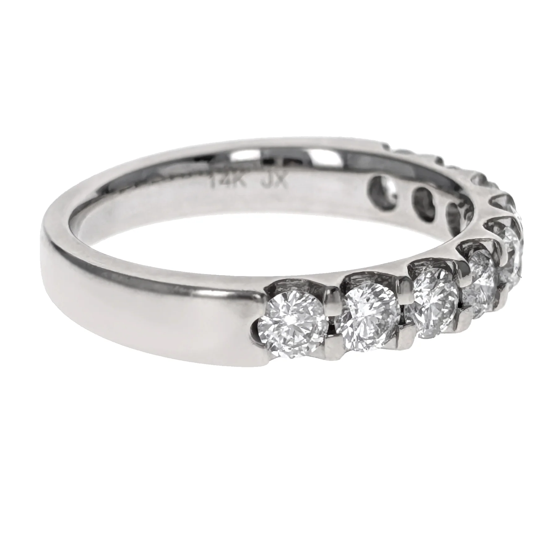 14K White Gold Diamond Anniversary Band - Image 2