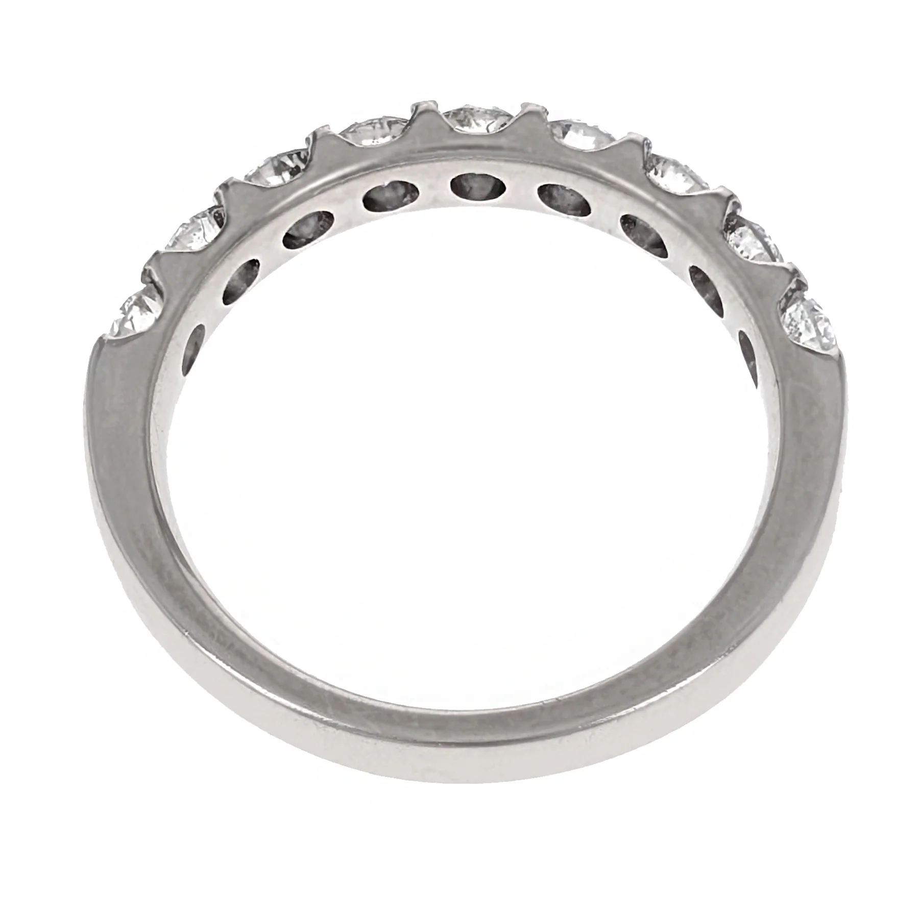 14K White Gold Diamond Anniversary Band - Image 3