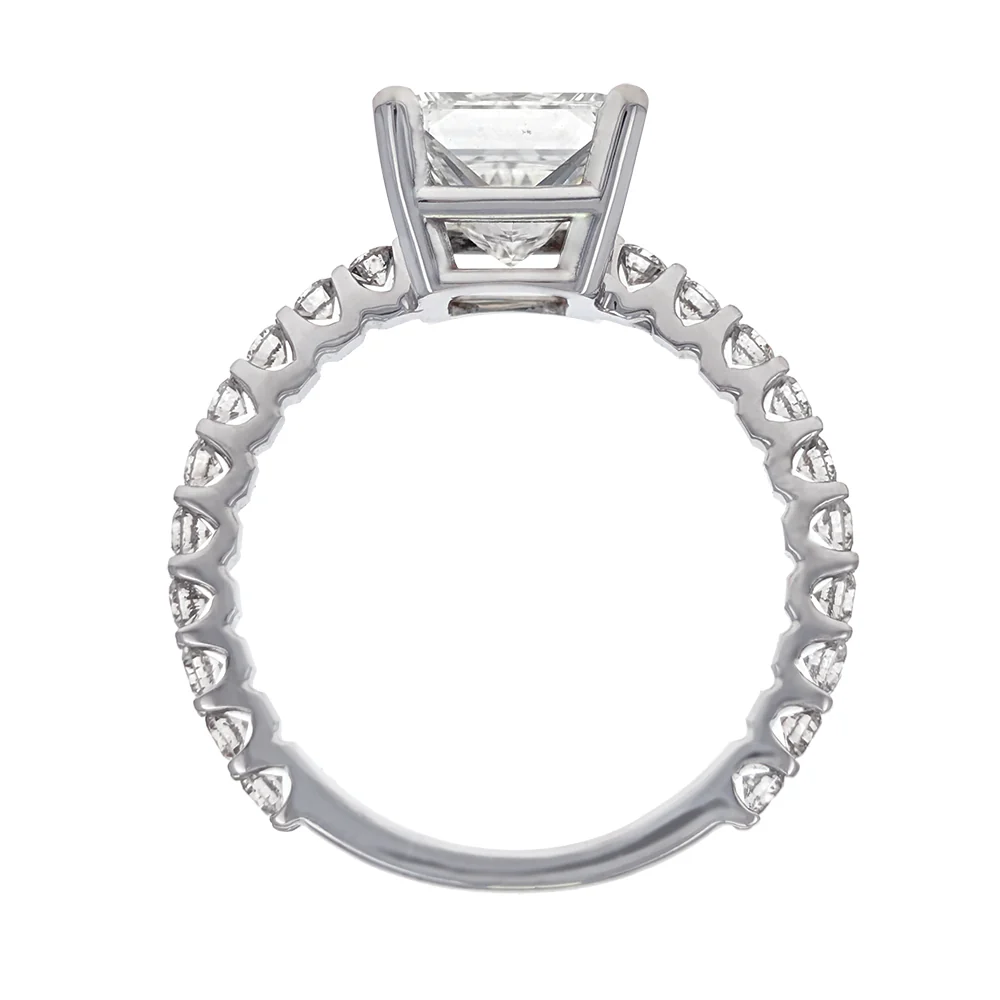 14K White Gold Diamond Engagement Ring - Image 2