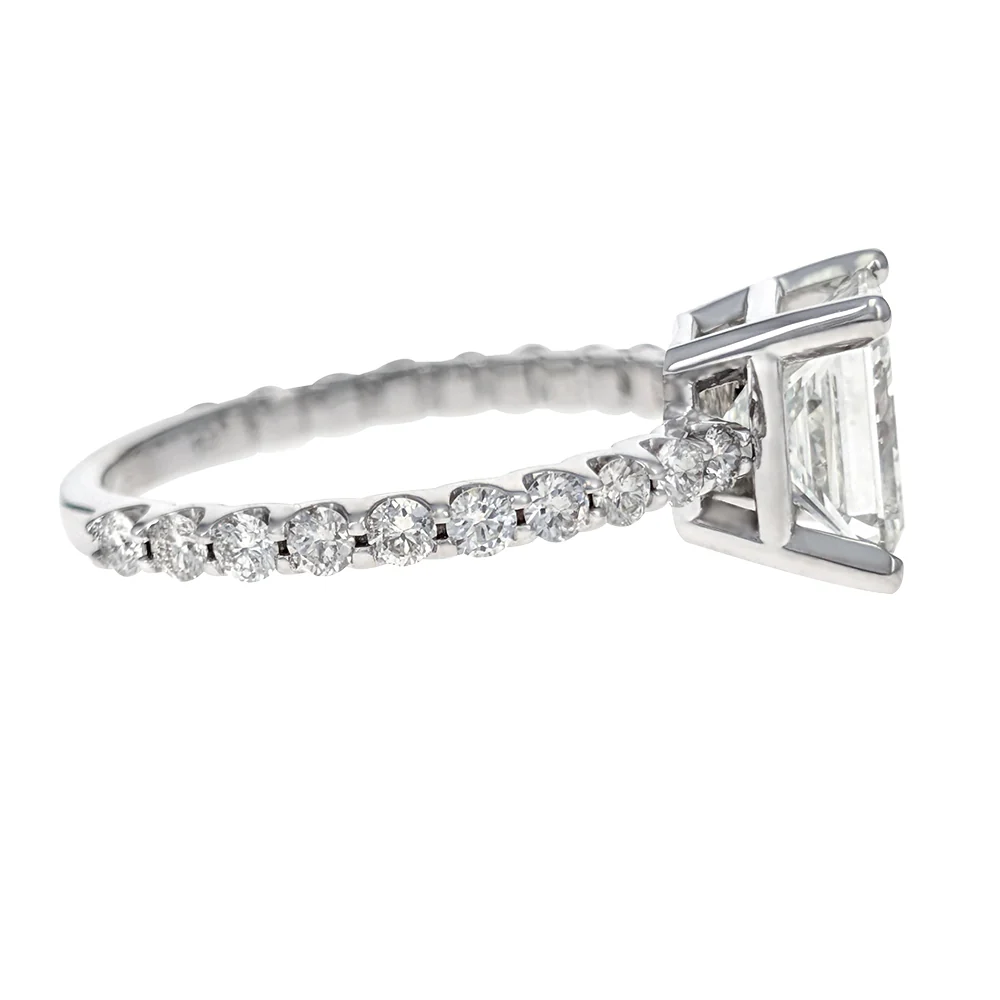 14K White Gold Diamond Engagement Ring - Image 3
