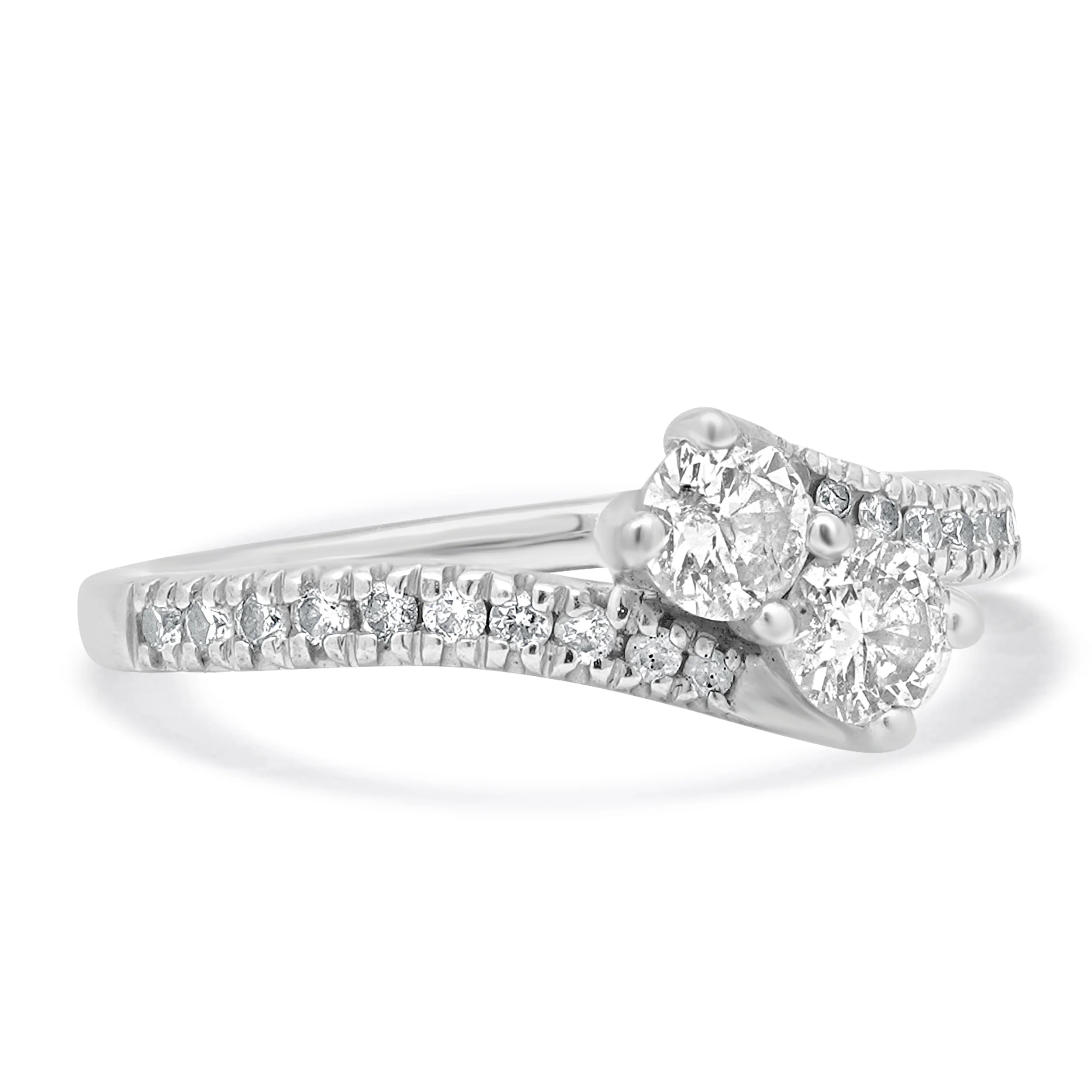 14K White Gold Diamond Engagement Ring - Image 3