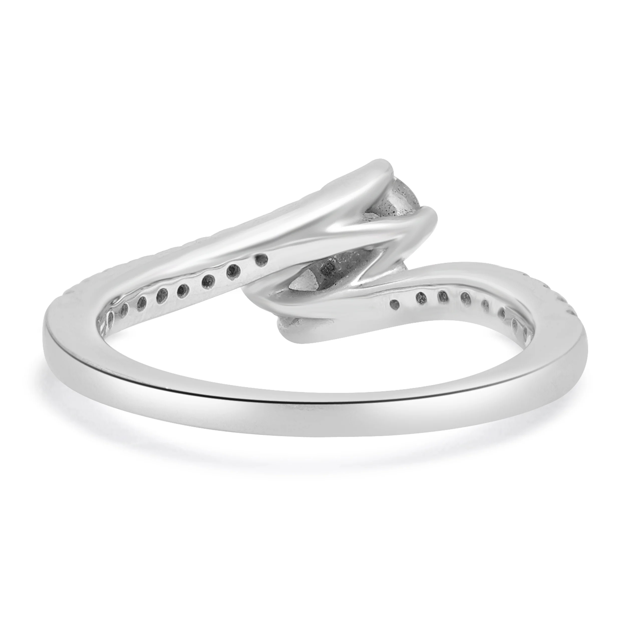 14K White Gold Diamond Engagement Ring - Image 4