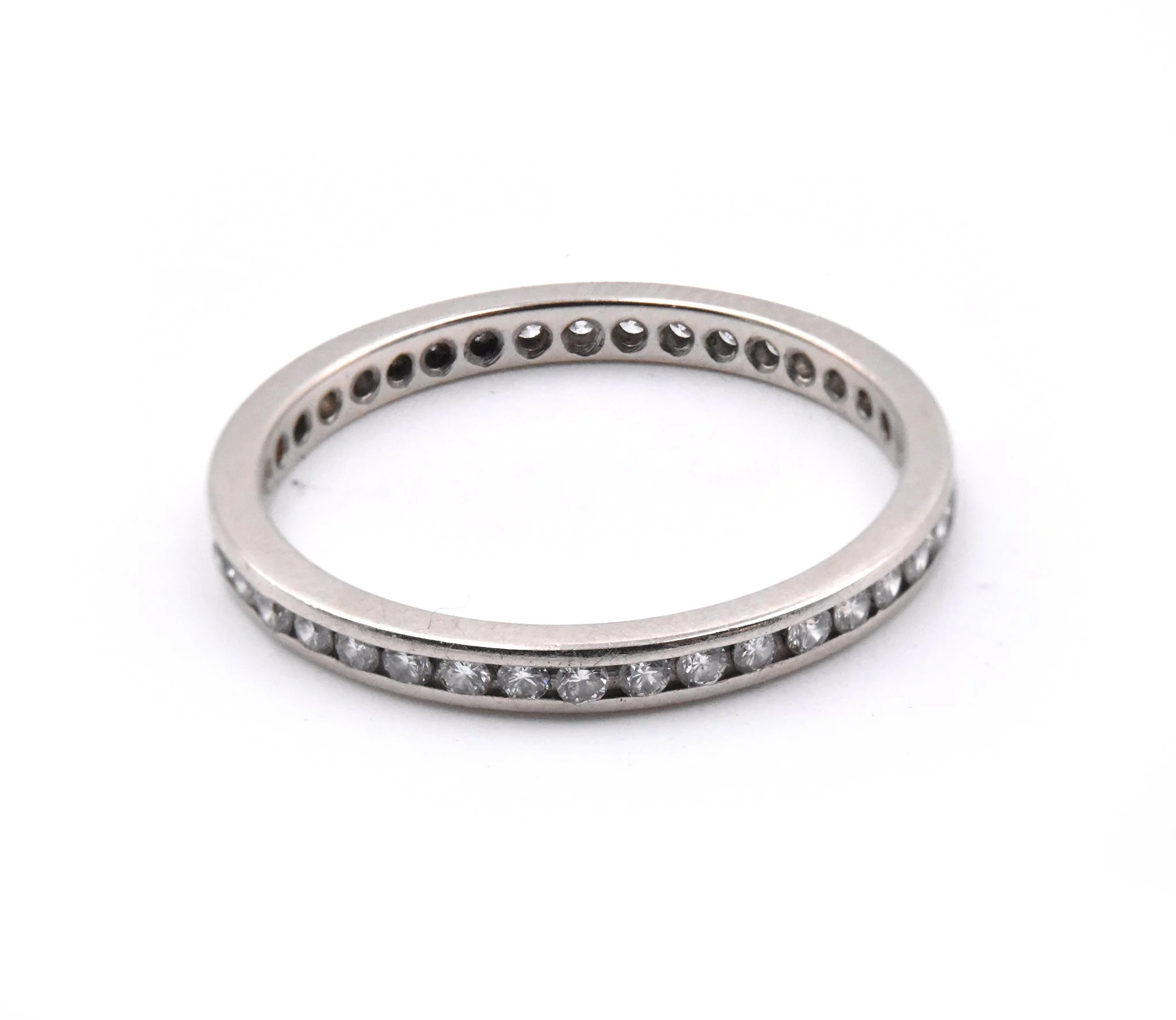 14k White Gold Diamond Eternity Band - Image 4