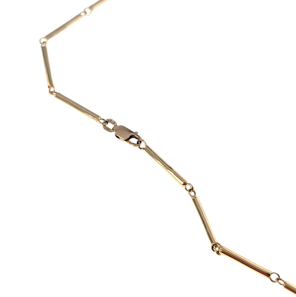 14K Yellow Gold Black Pearl Station Necklace - Image 2