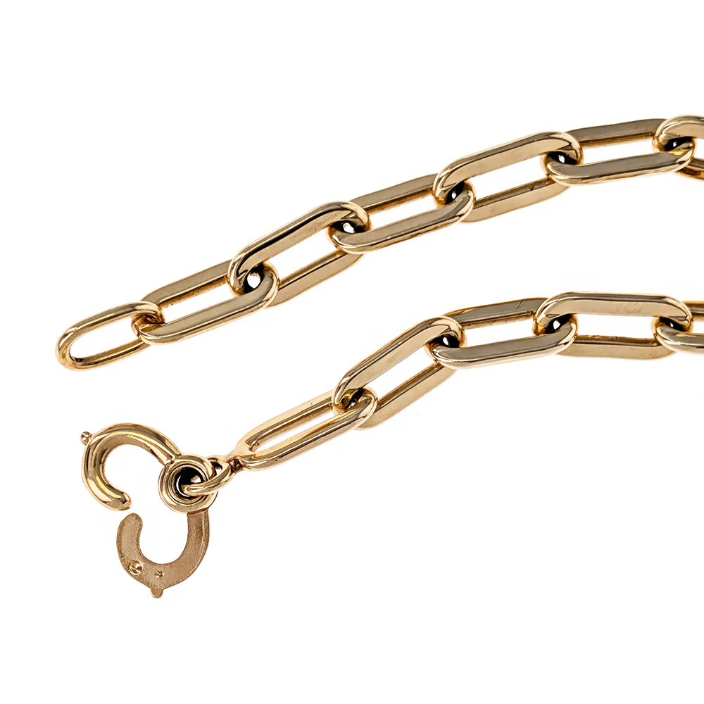 14K Yellow Gold Paperclip Link Bracelet - Image 3