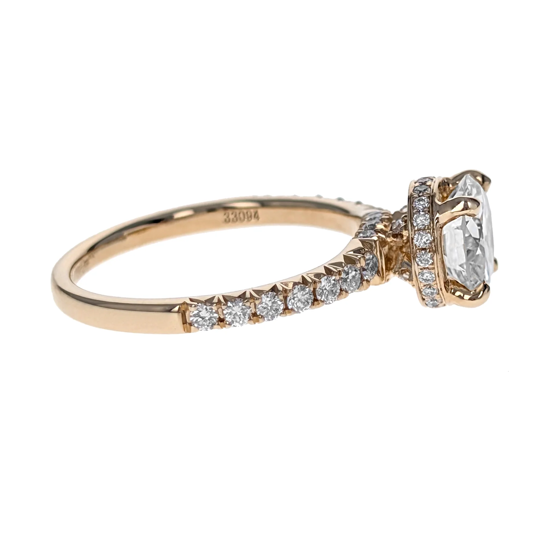14K Yellow Gold Round Diamond Engagement Ring - Image 2
