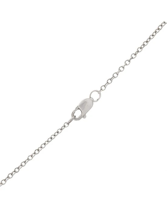 14KW Scroll Heart Diamond Drop Necklace - Image 2