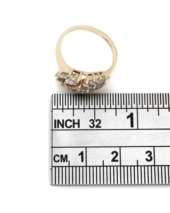 14KY Marquise and Round Diamond Fashion Ring - Image 3