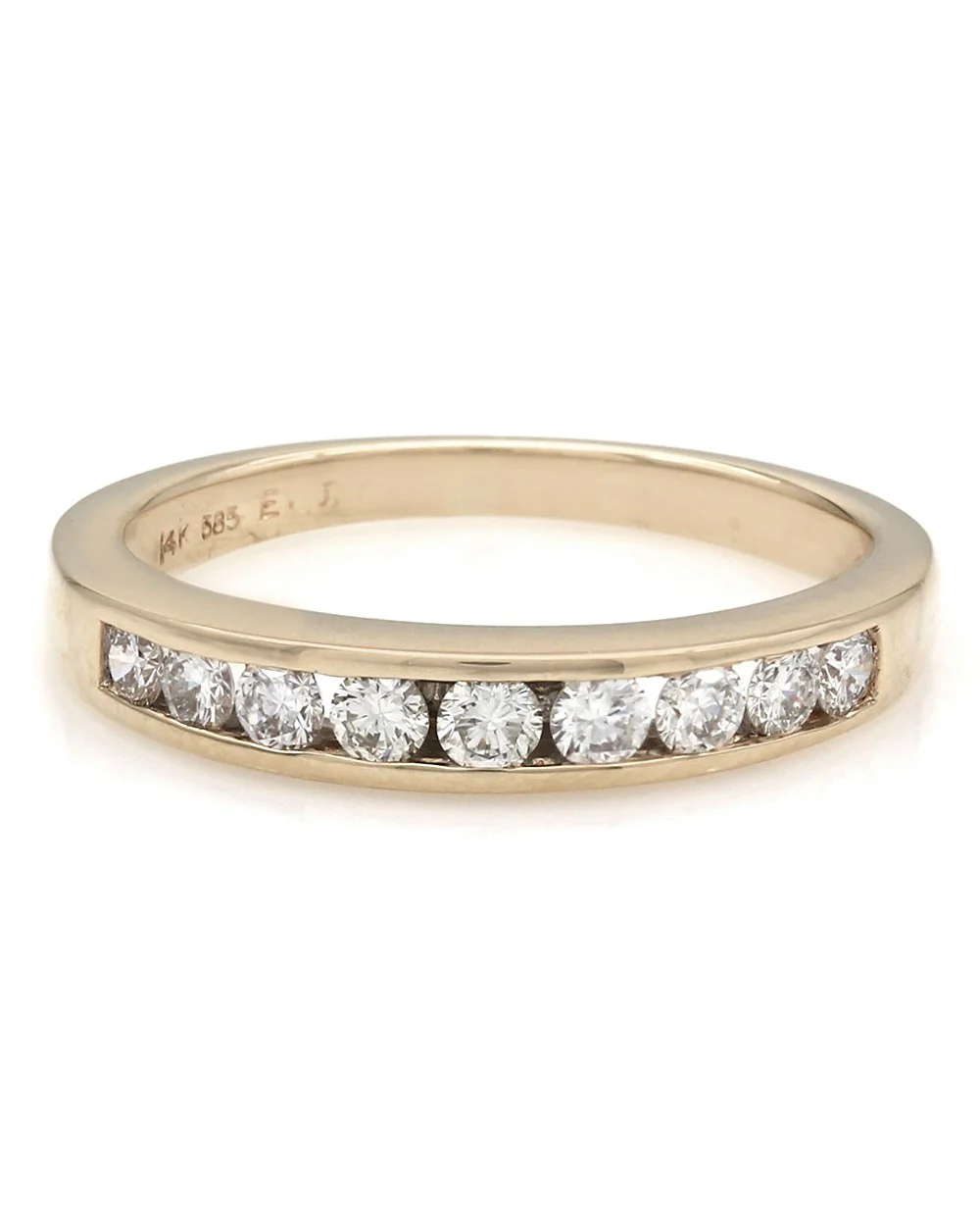 14ky Round Diamond Channel Set Band - Image 2