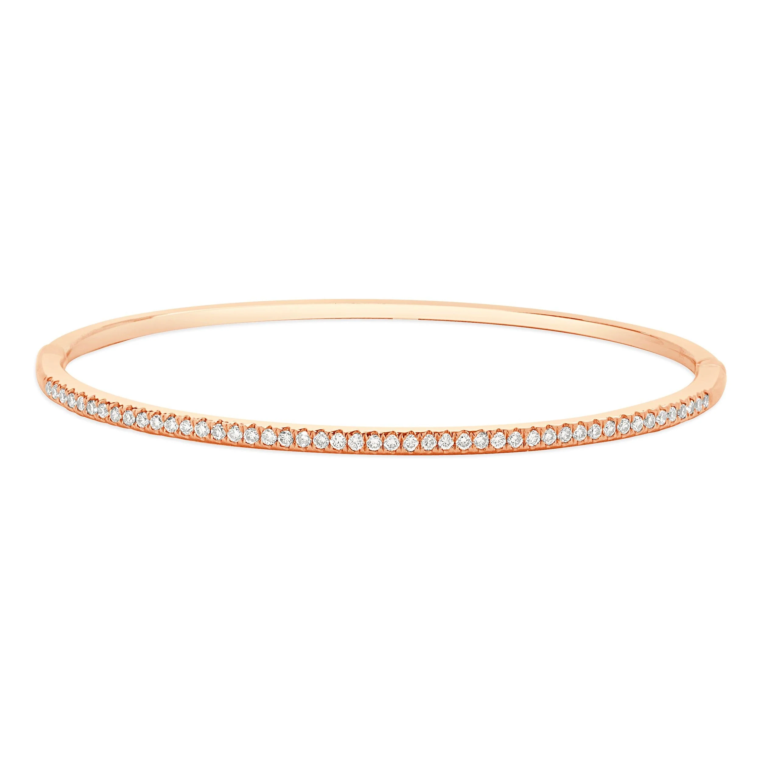 18 Karat Rose Gold Diamond Bangle Bracele