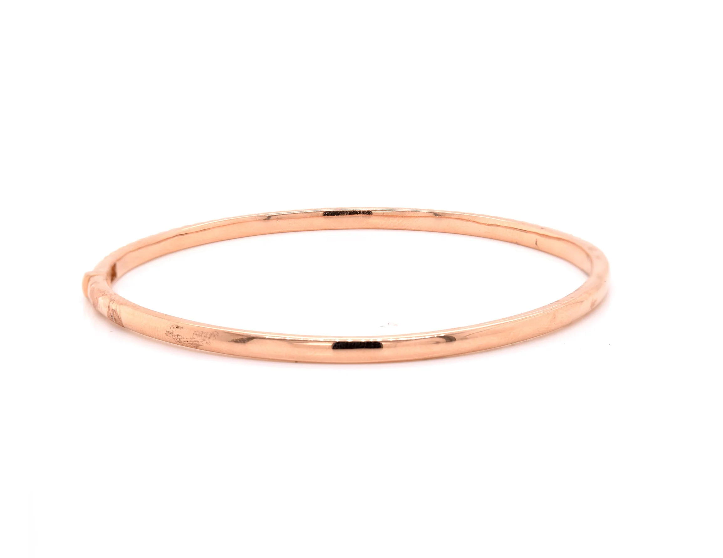 18 Karat Rose Gold Diamond Bangle Bracelet - Image 3