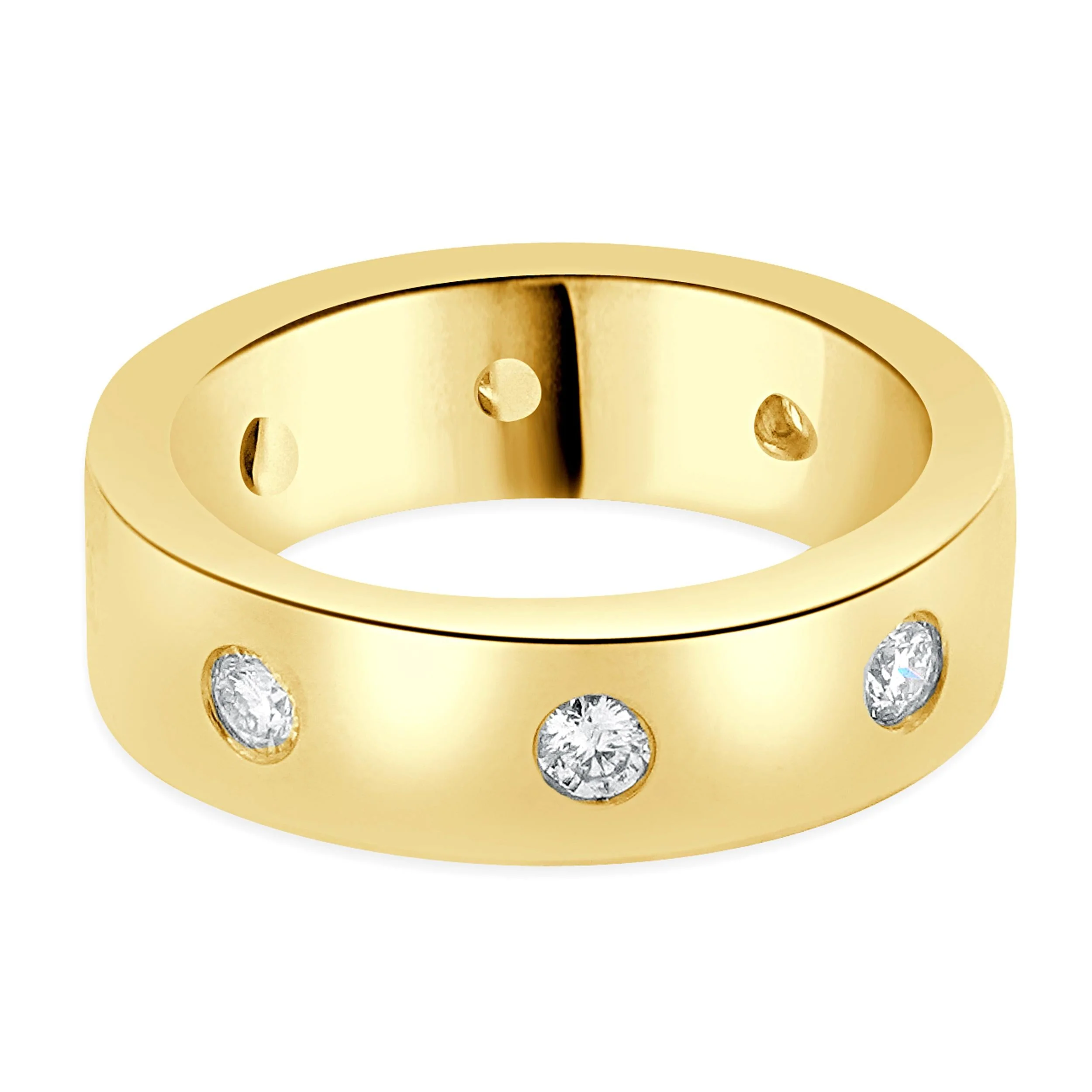 18 Karat Rose Gold Diamond Station Band
