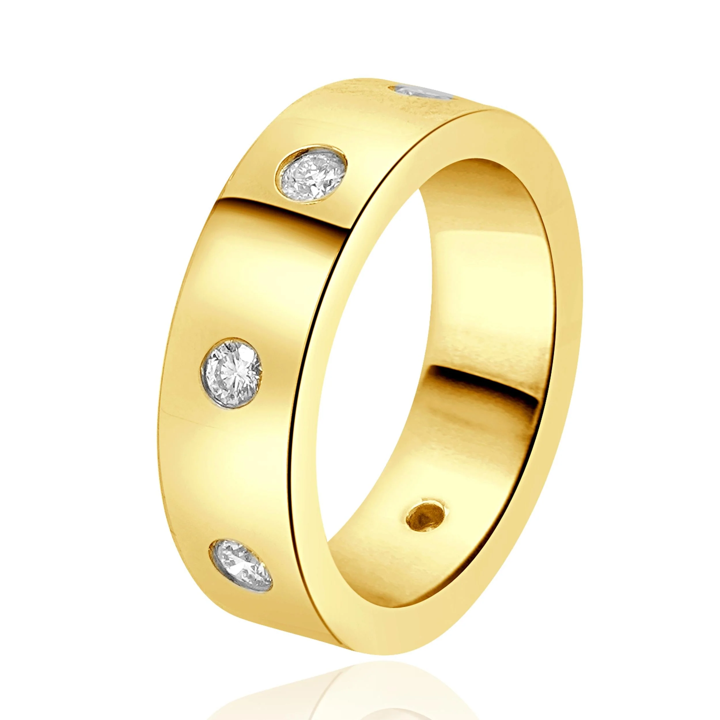 18 Karat Rose Gold Diamond Station Band - Image 2