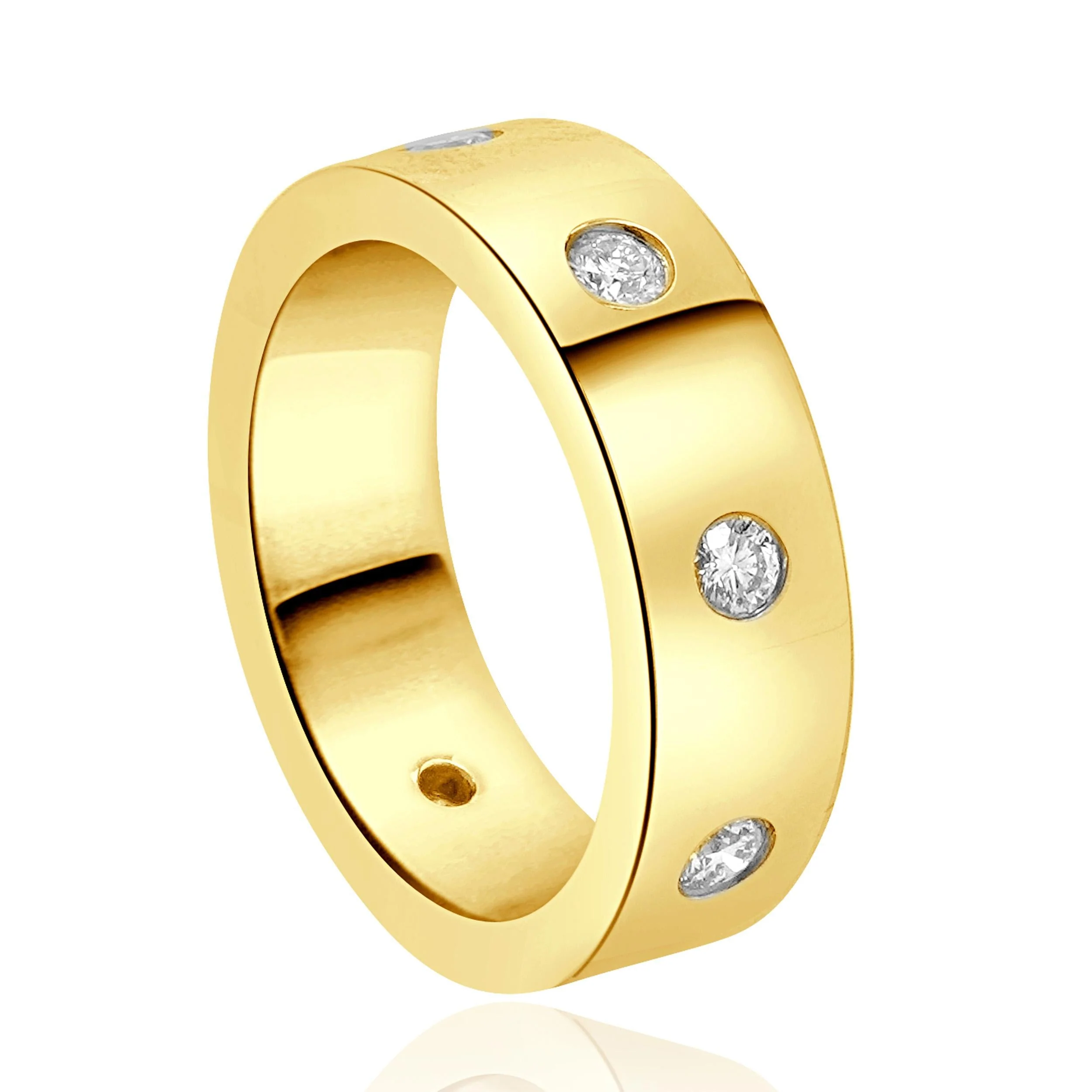 18 Karat Rose Gold Diamond Station Band - Image 3