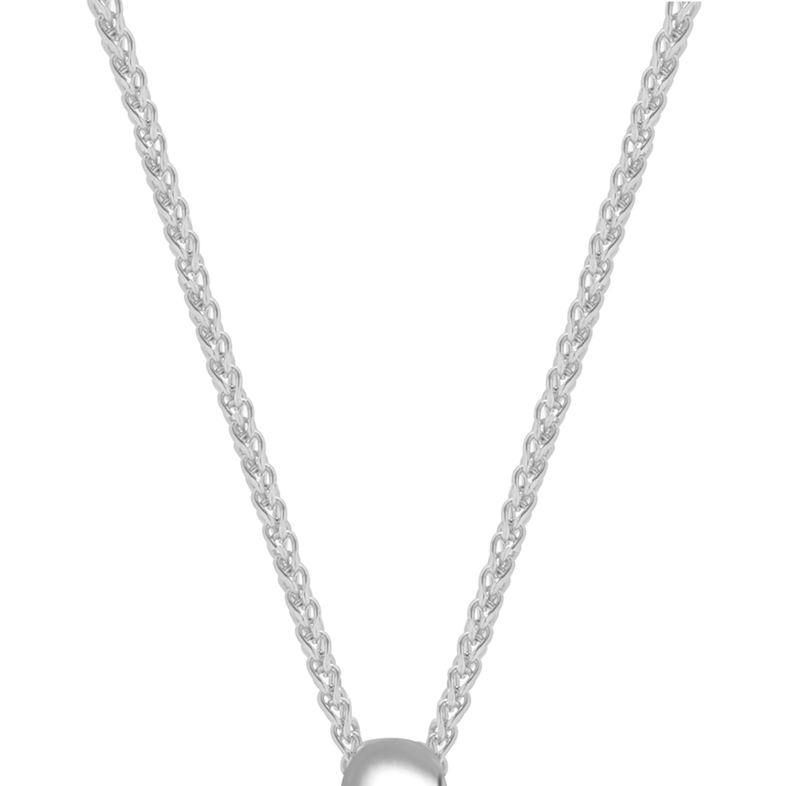 18 Karat White Gold Black and White Diamond Cutout Necklace - Image 4