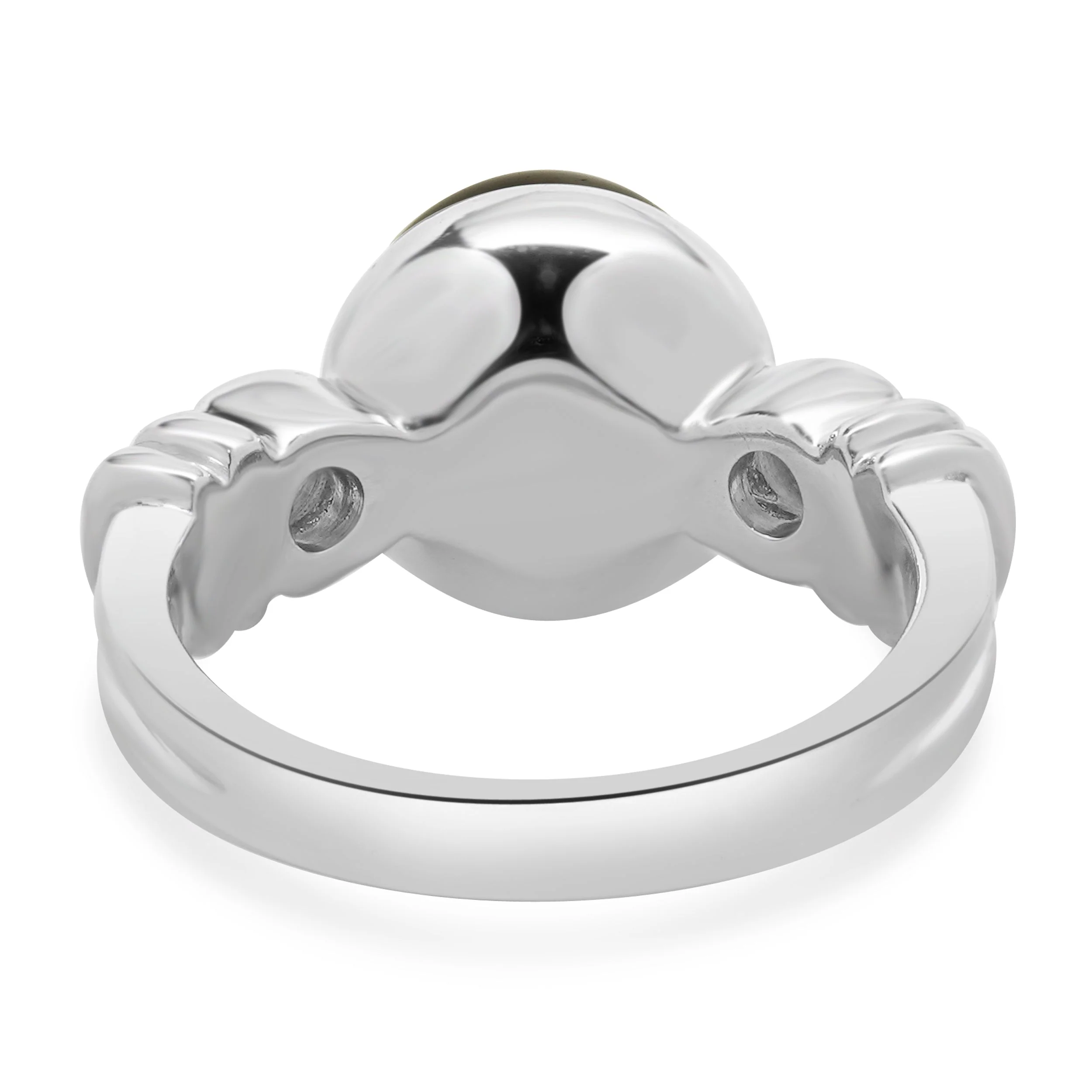 18 Karat White Gold Black Pearl and Diamond Ring - Image 3