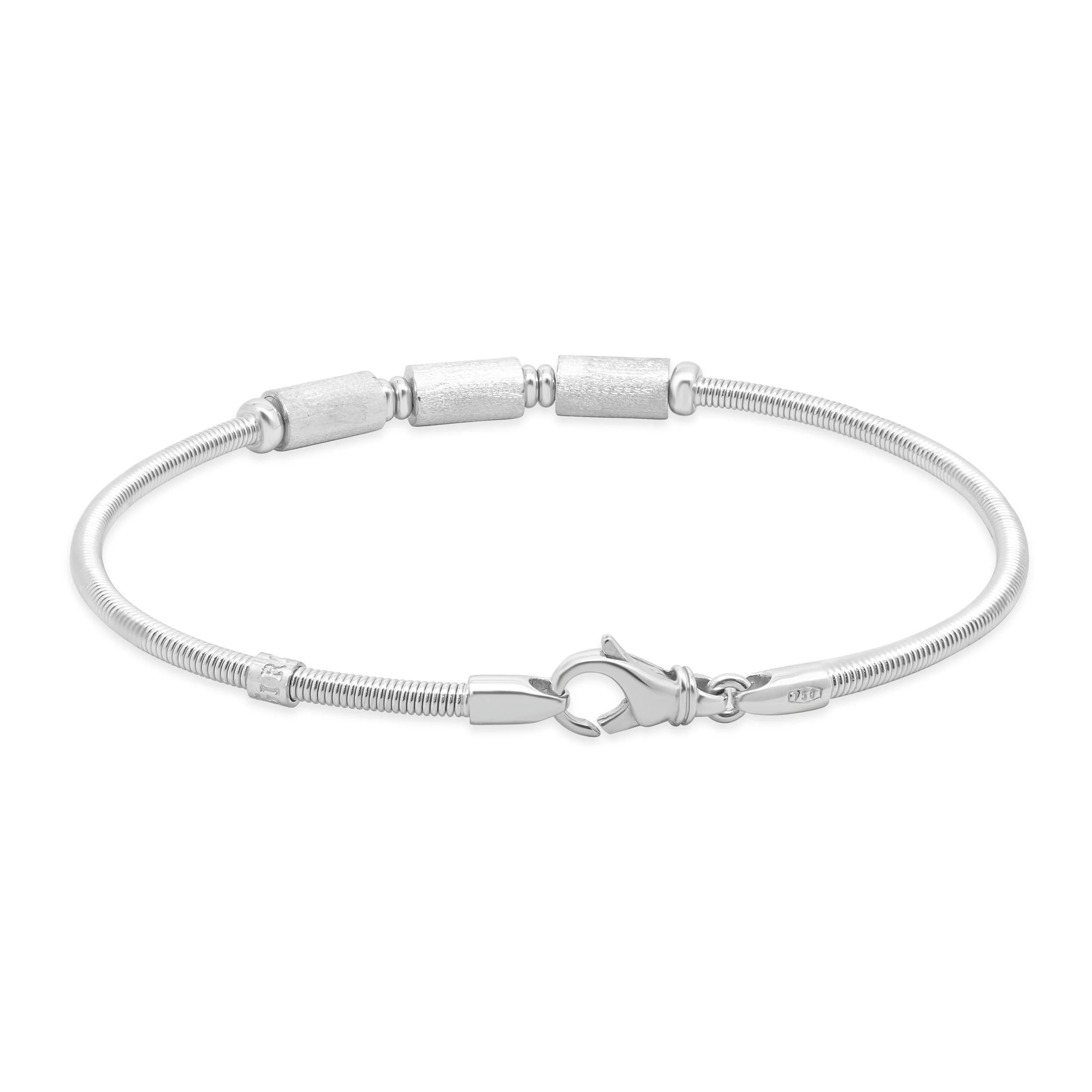 18 Karat White Gold Cable Station Bracelet - Image 3