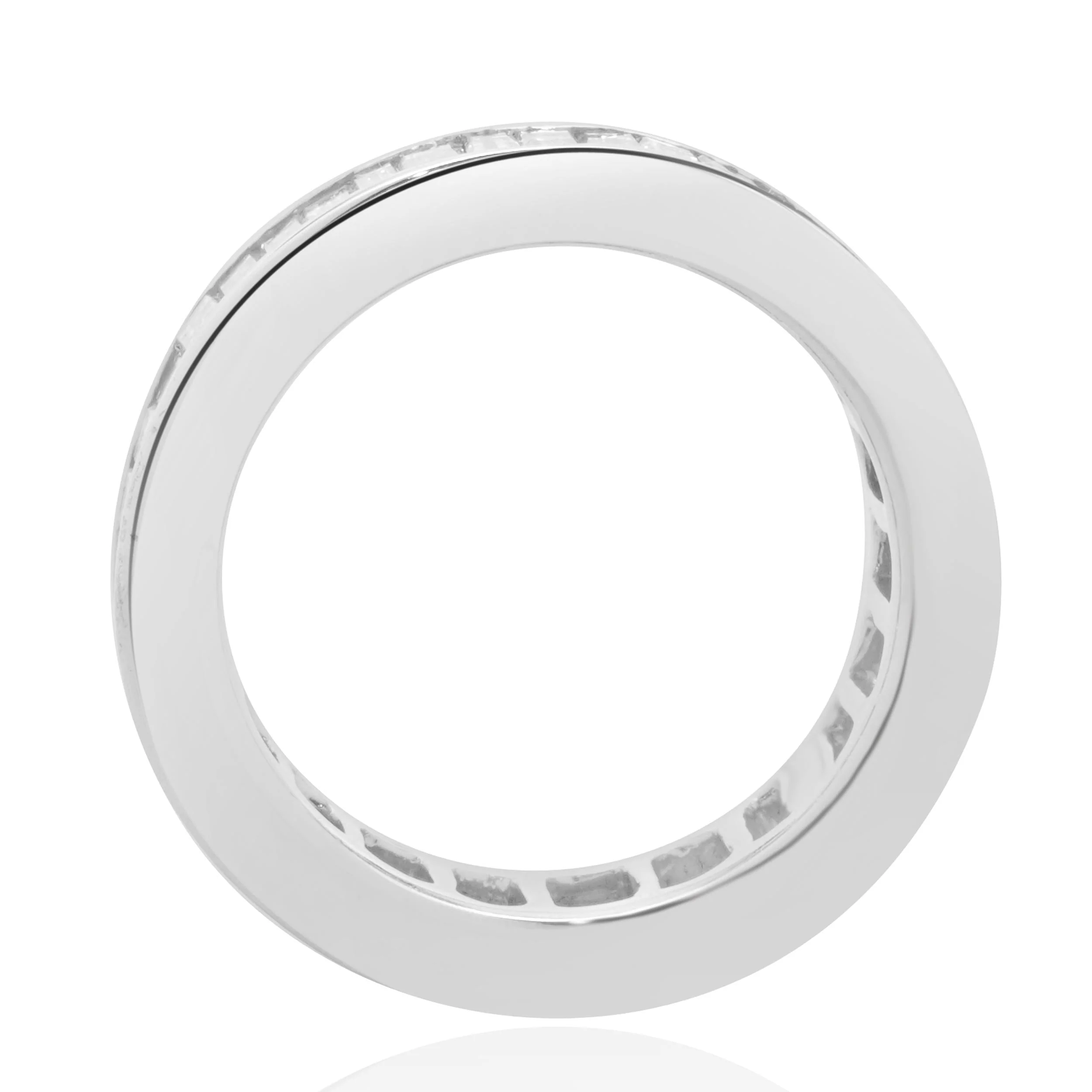18 Karat White Gold Channel Set Baguette Cut Diamond Eternity Band - Image 3