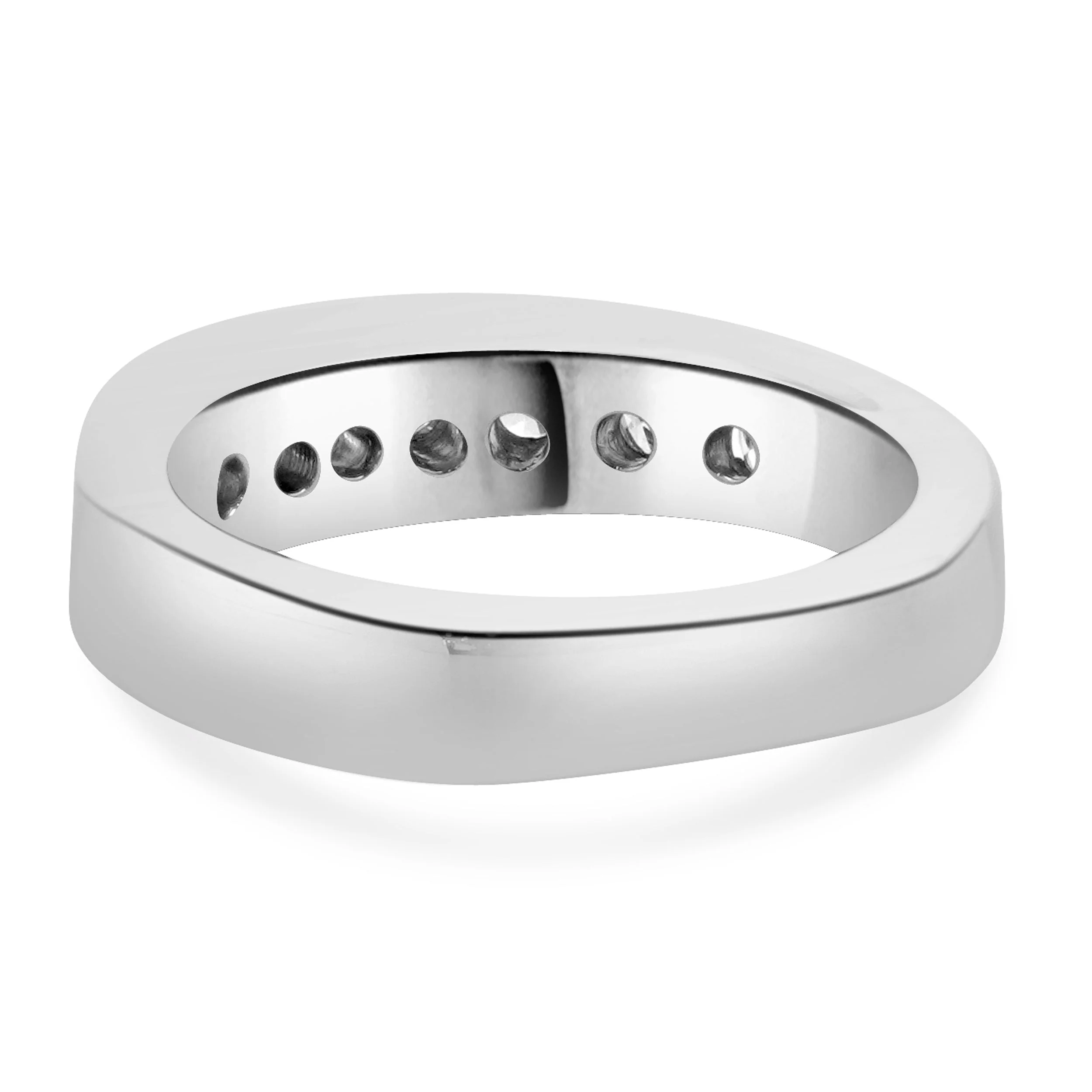 18 Karat White Gold Channel Set Diamond Band - Image 3