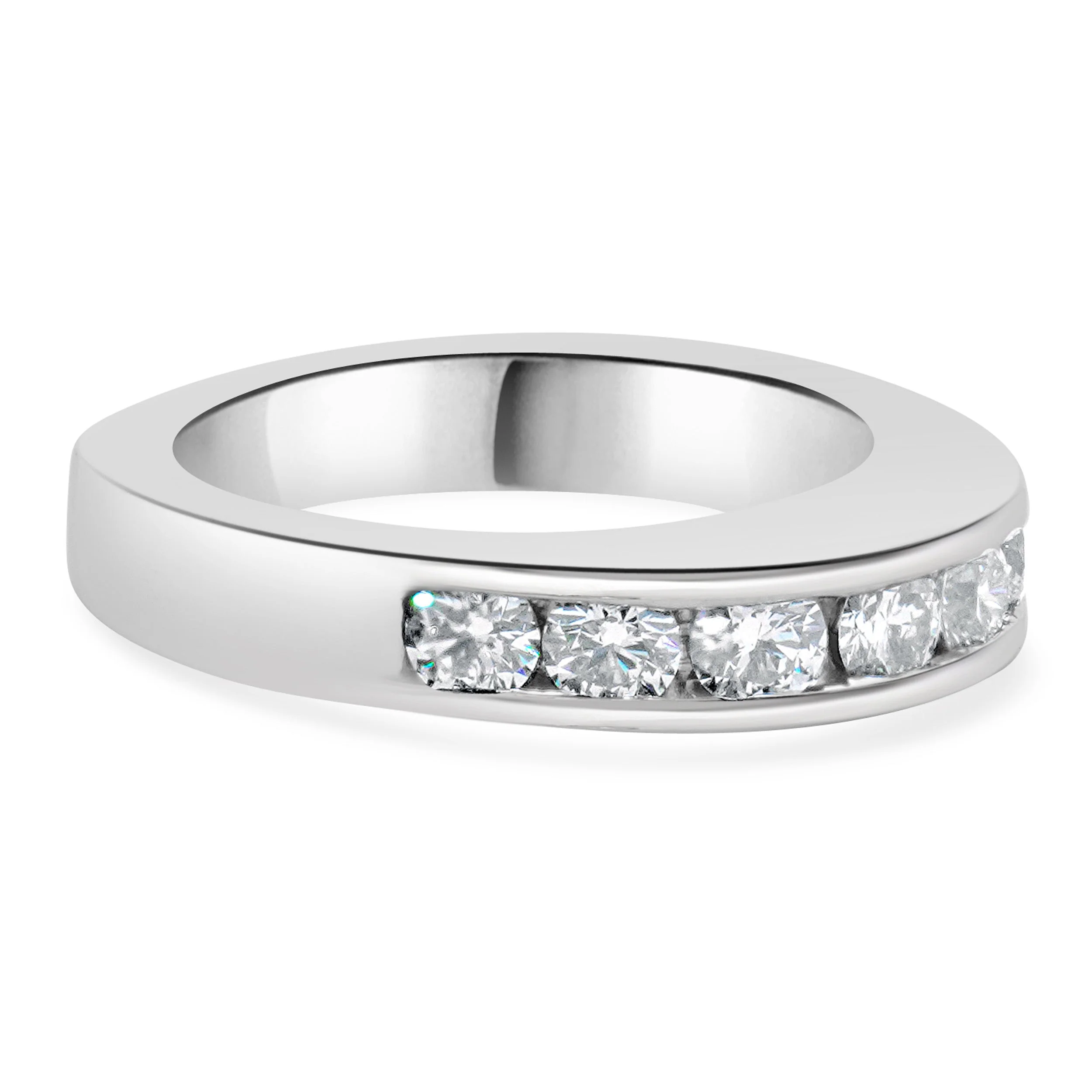 18 Karat White Gold Channel Set Diamond Band - Image 4