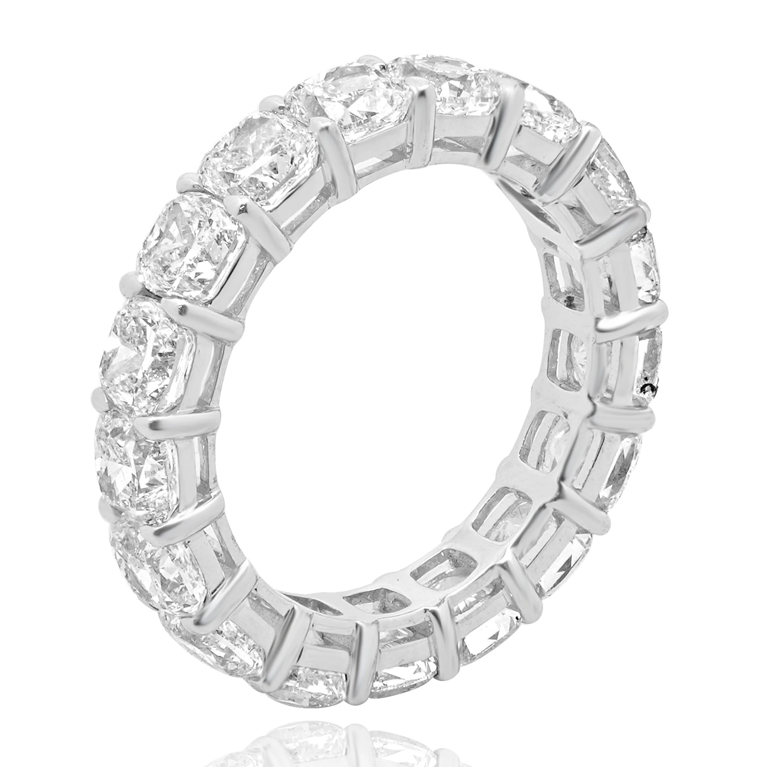18 Karat White Gold Cushion Cut Diamond Eternity Band - Image 2