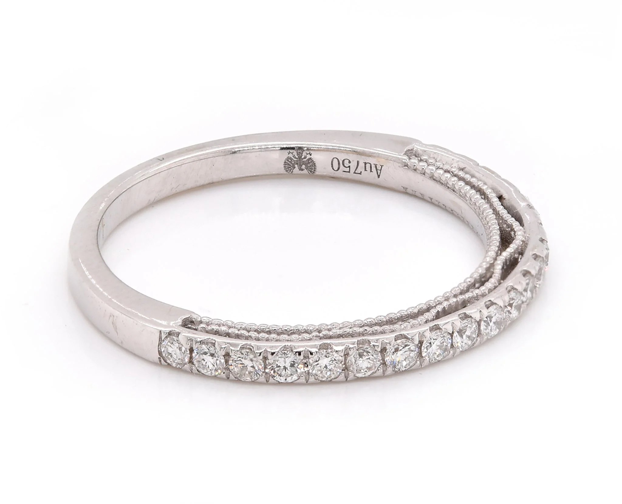 18 Karat White Gold Diamond Band - Image 2