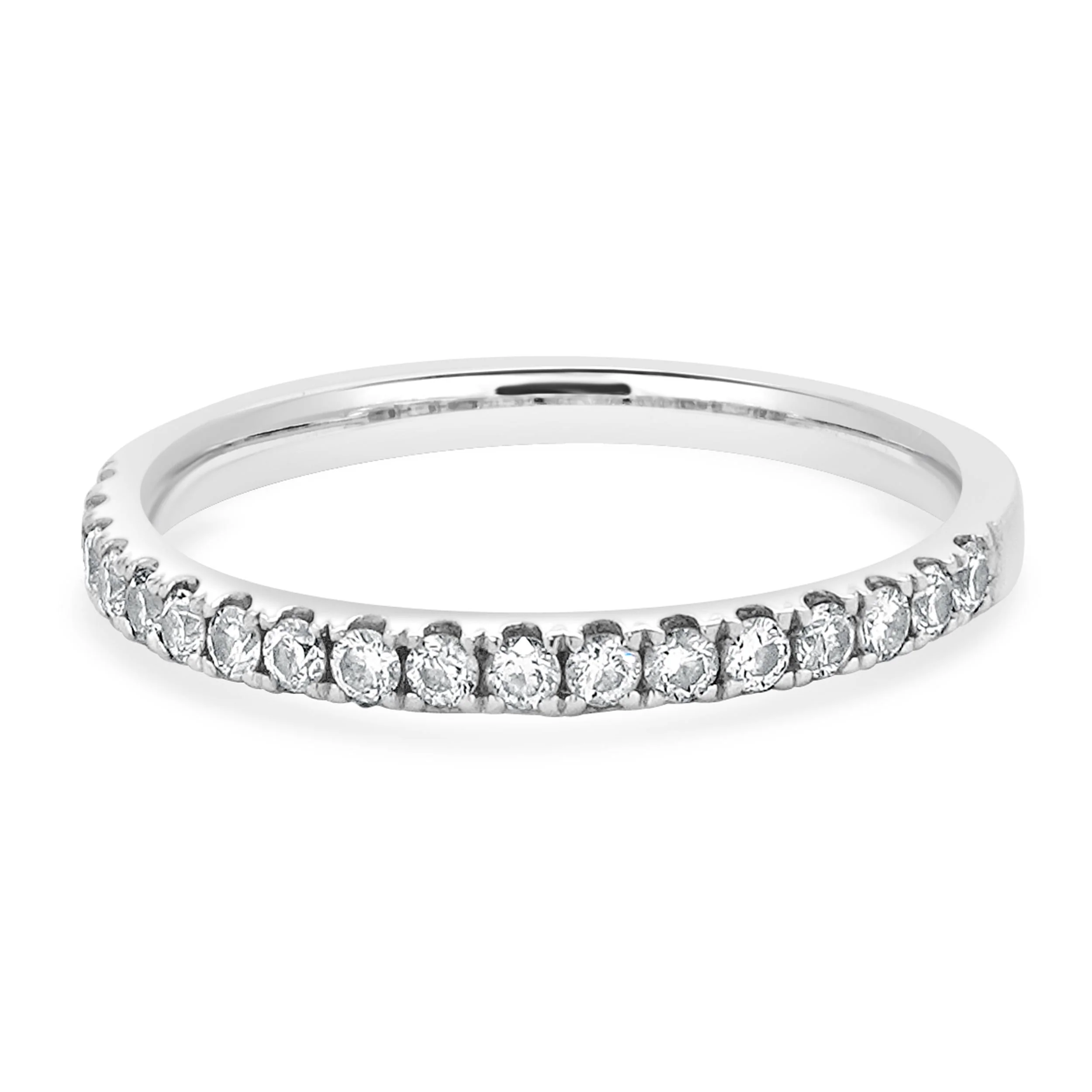 18 Karat White Gold Diamond Band