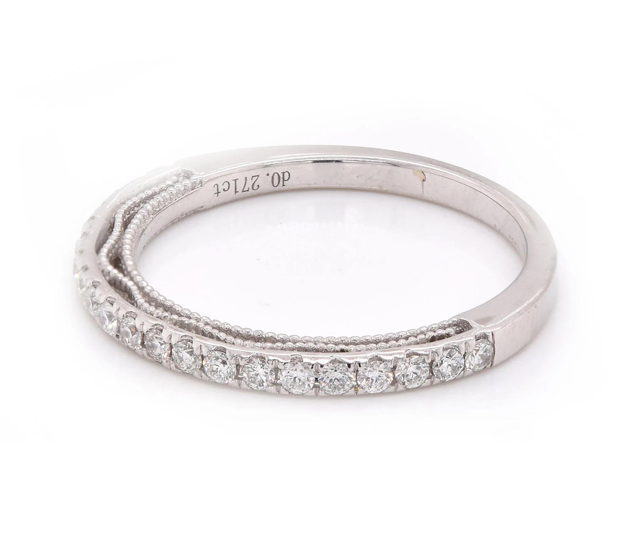 18 Karat White Gold Diamond Band - Image 3