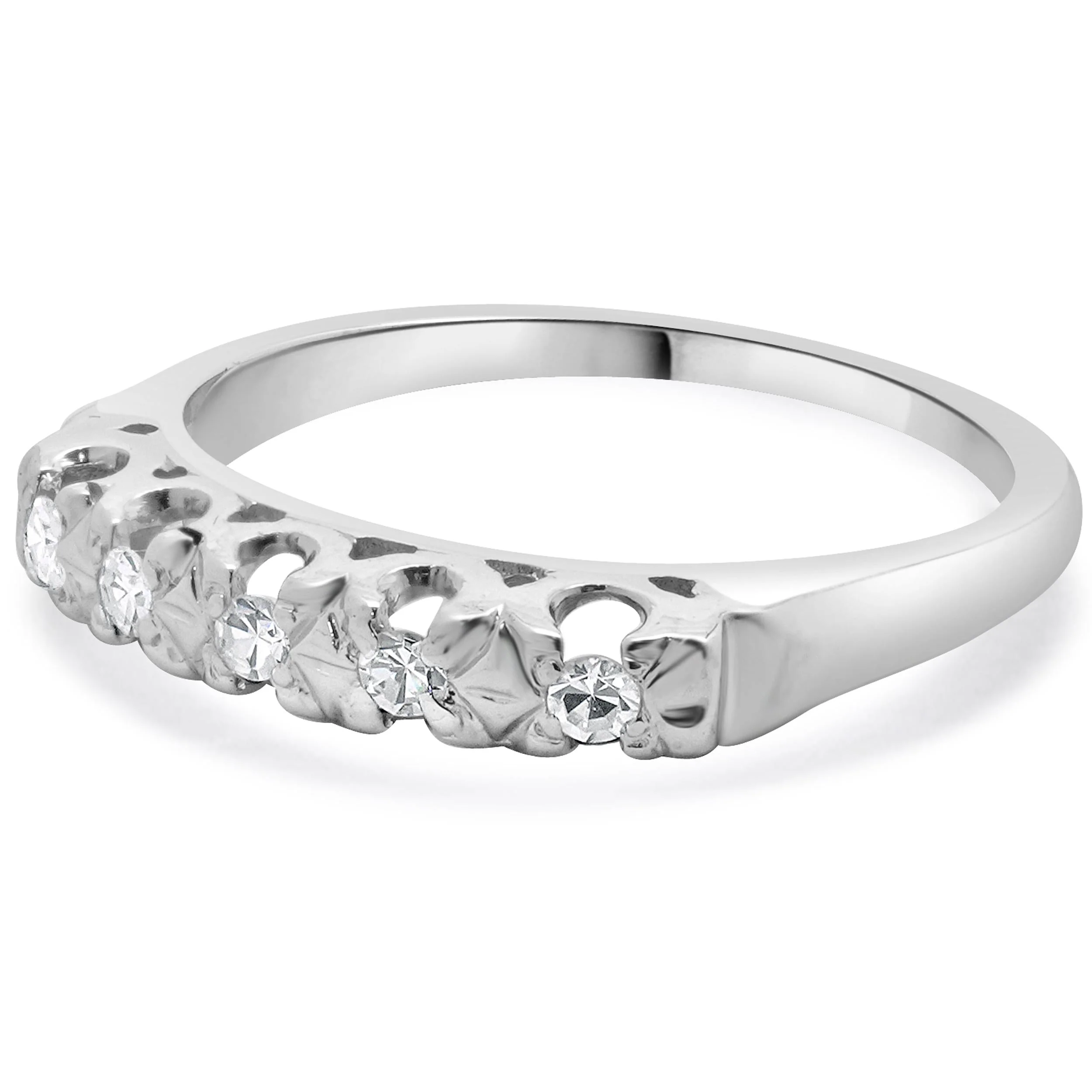 18 Karat White Gold Diamond Band - Image 2