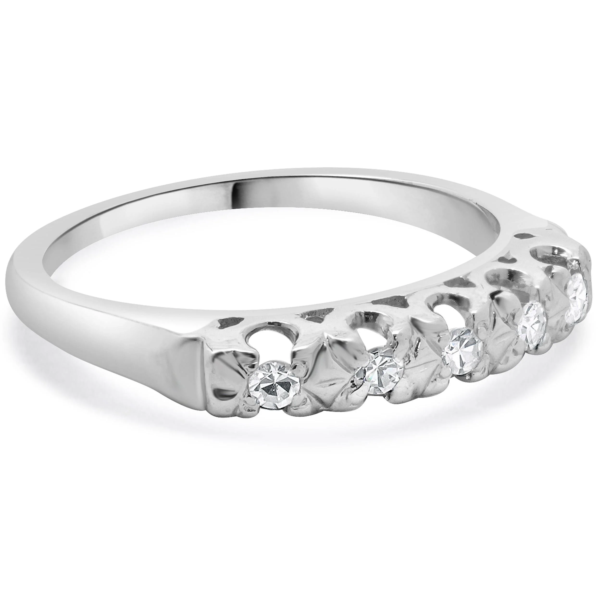18 Karat White Gold Diamond Band - Image 4