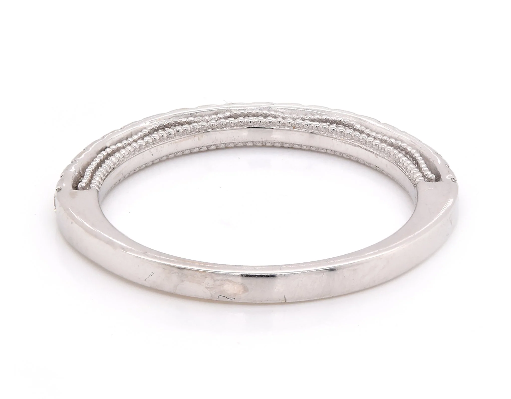 18 Karat White Gold Diamond Band - Image 4