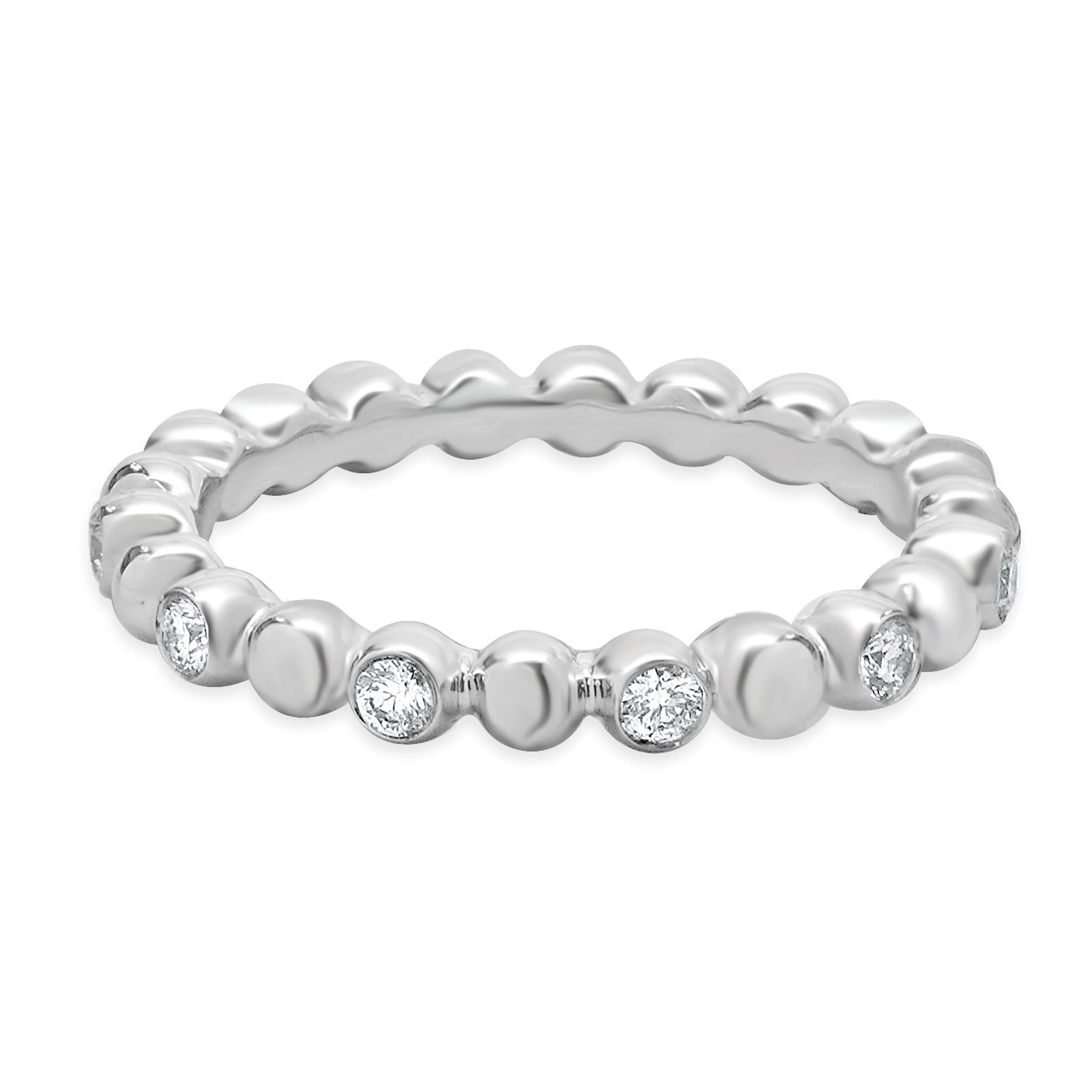 18 Karat White Gold Diamond Bubble Band - Image 2