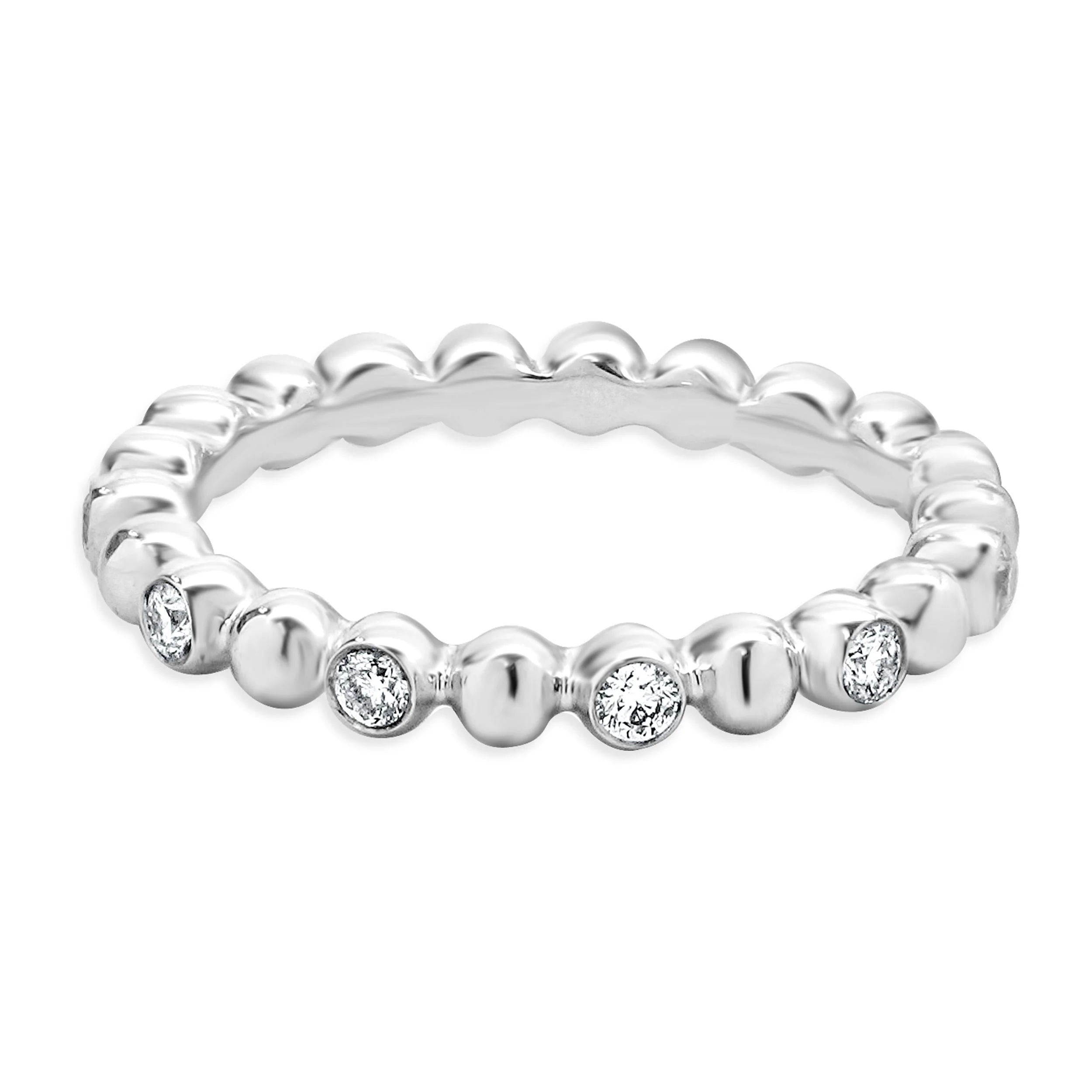 18 Karat White Gold Diamond Bubble Band - Image 4