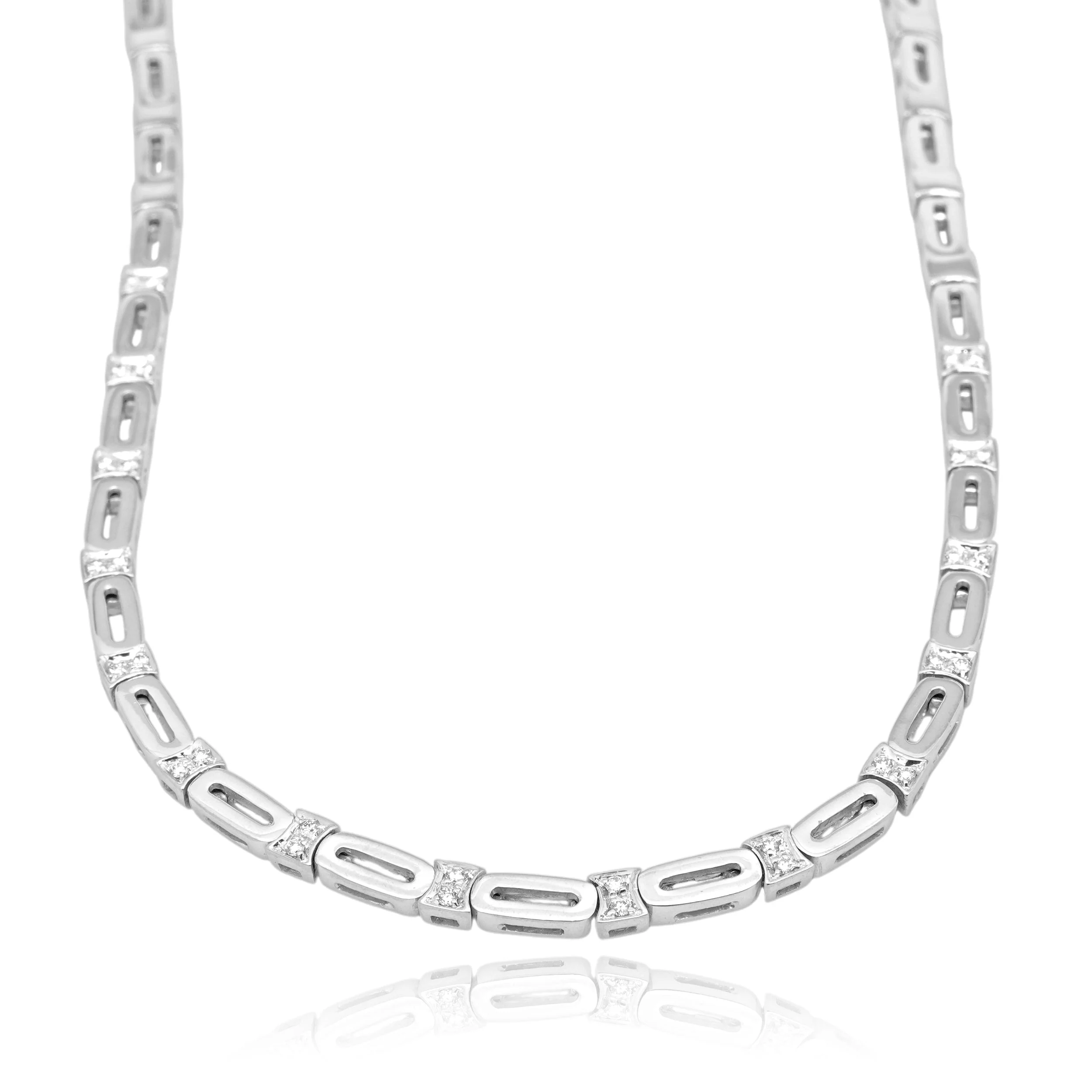18 Karat White Gold Diamond Collar Necklace