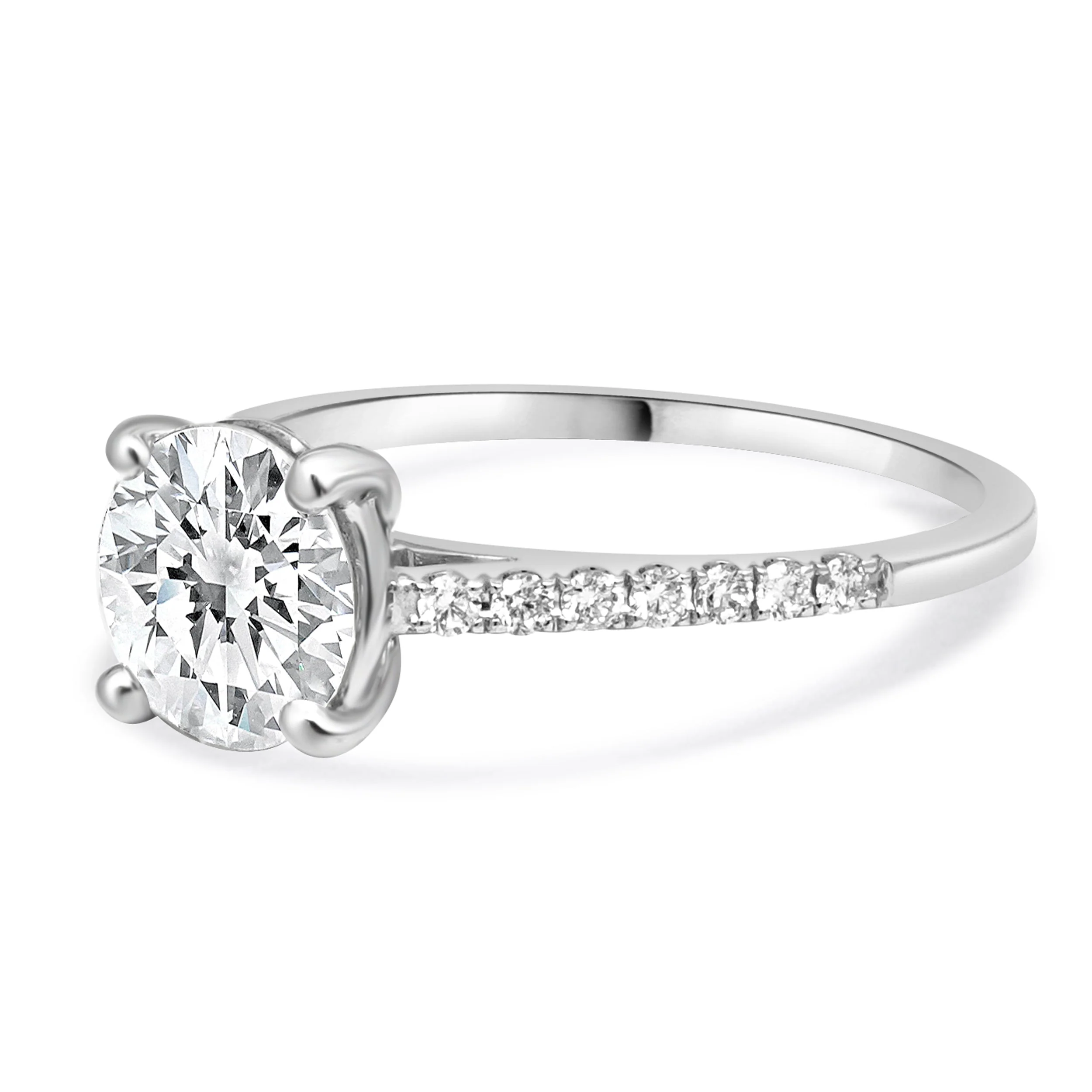 18 Karat White Gold Diamond Engagement Ring - Image 2