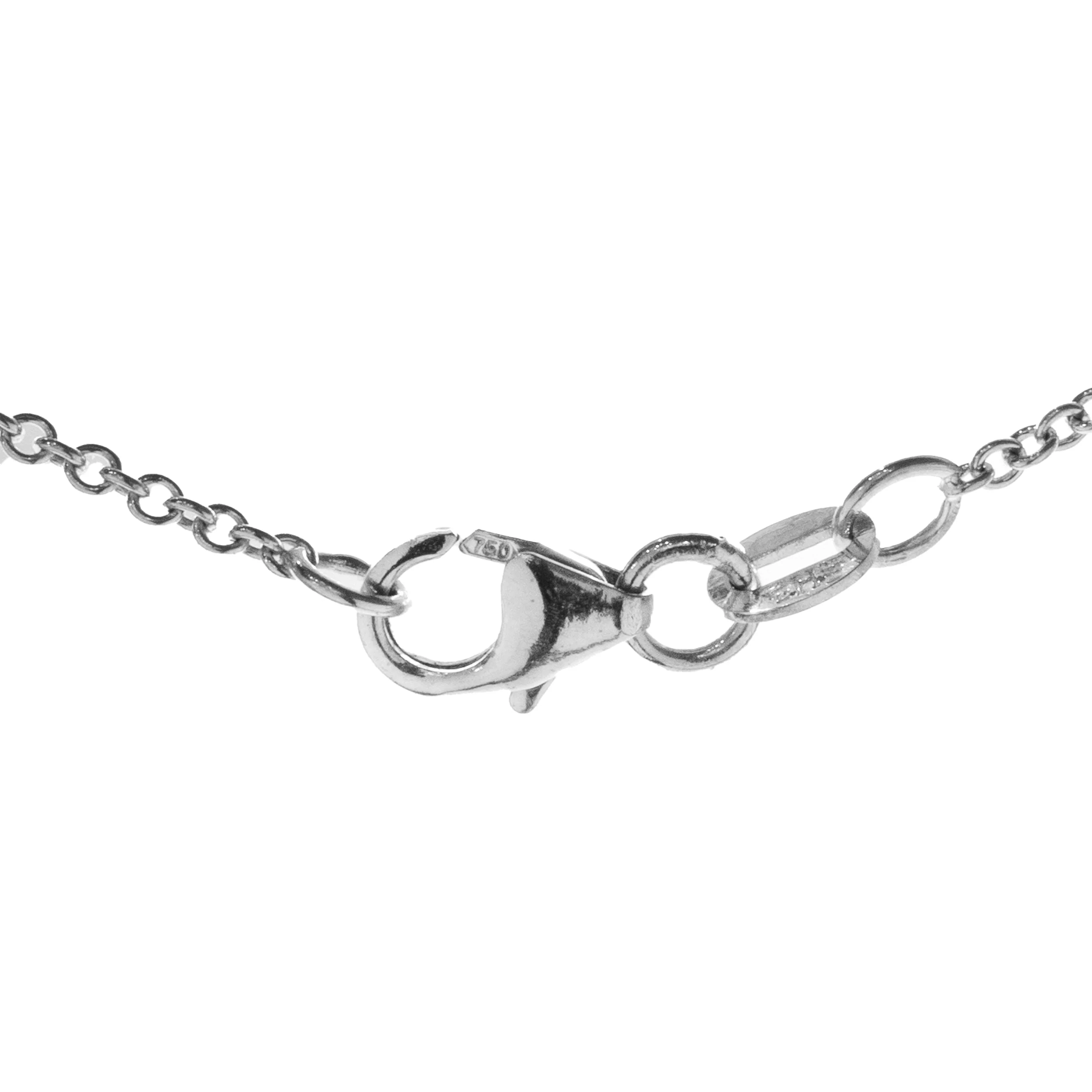 18 Karat White Gold Diamond Heart Necklace - Image 3