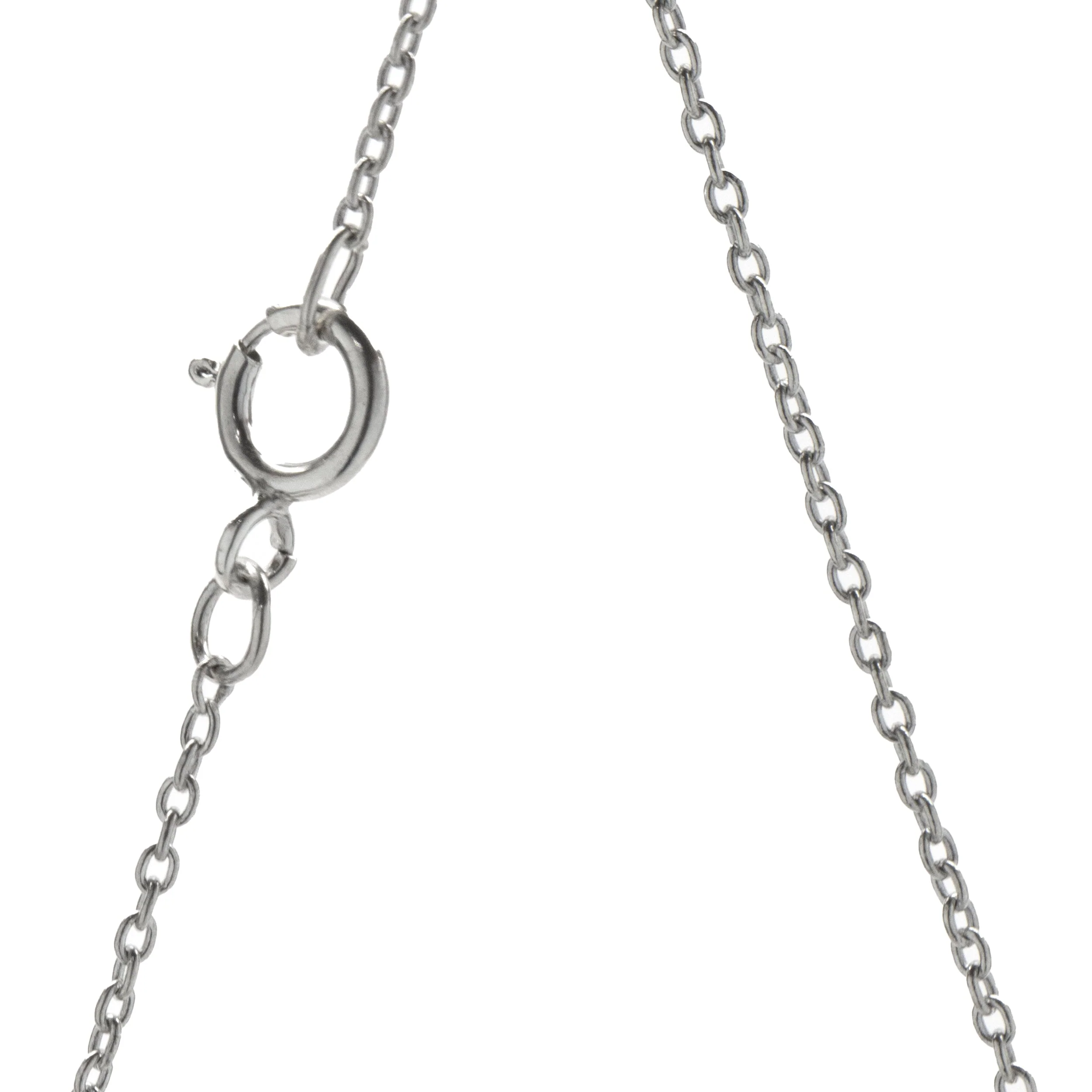 18 Karat White Gold Diamond Open Circle Pendant - Image 3