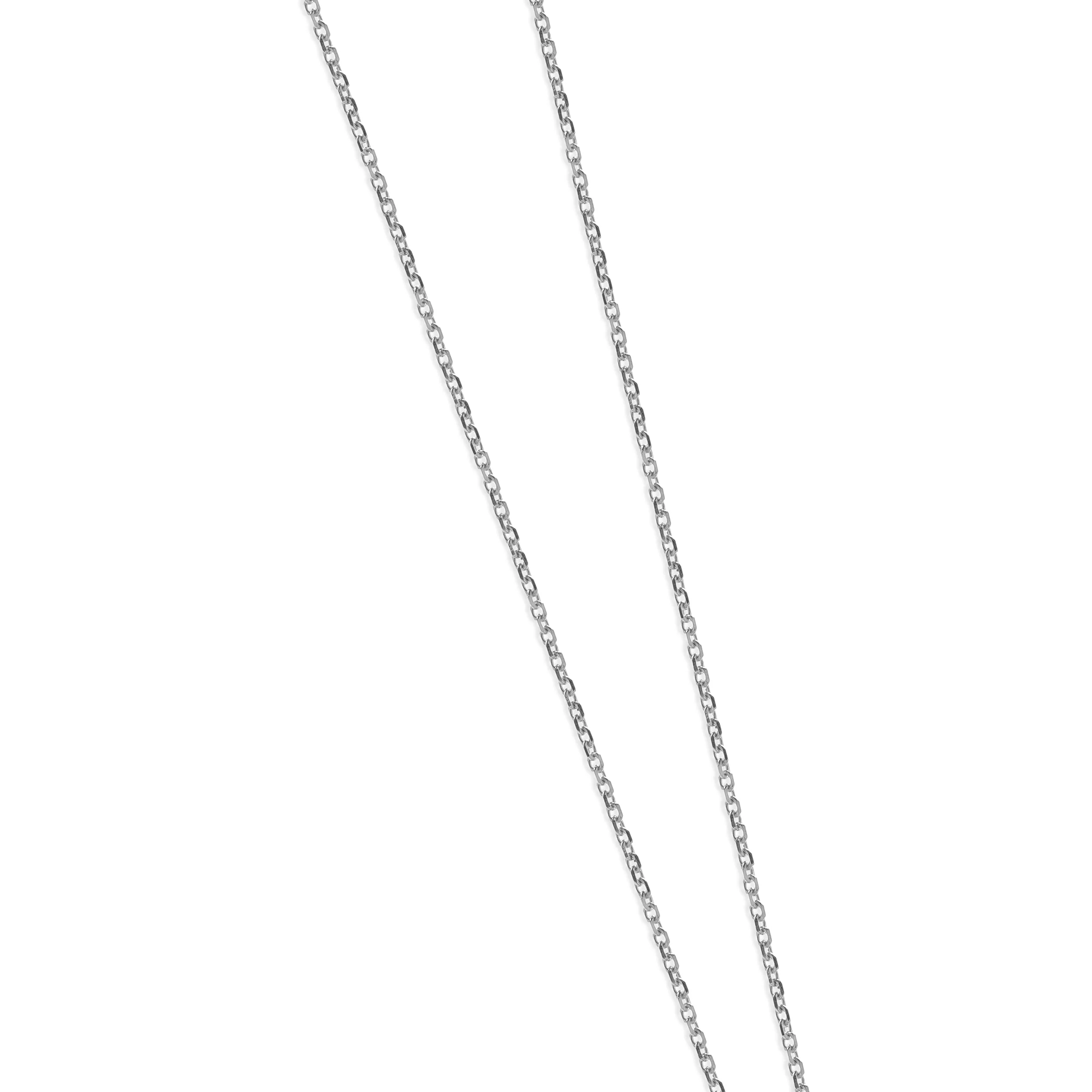 18 Karat White Gold Diamond Triangle Station Necklace - Image 3