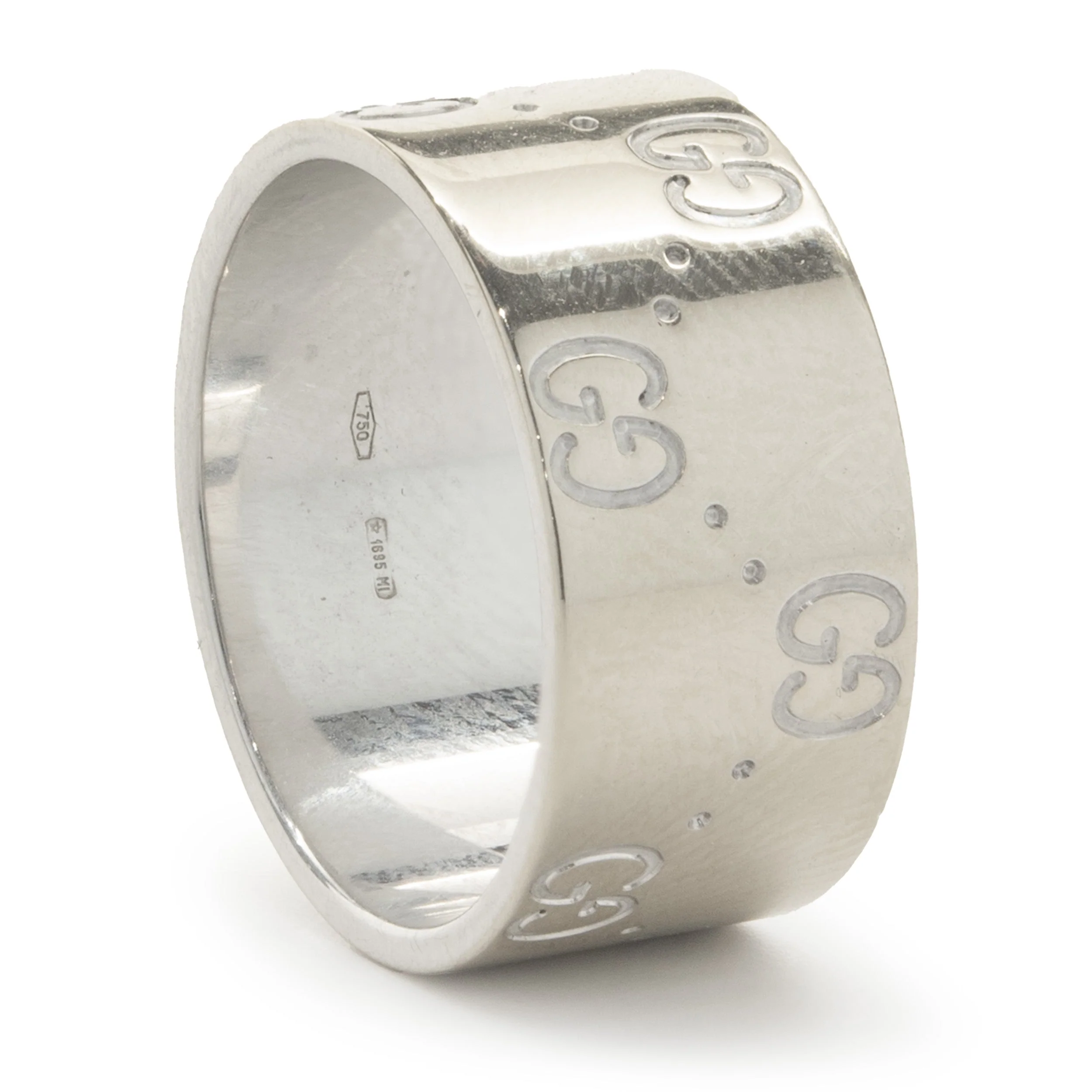 18 Karat White Gold GG Band - Image 2