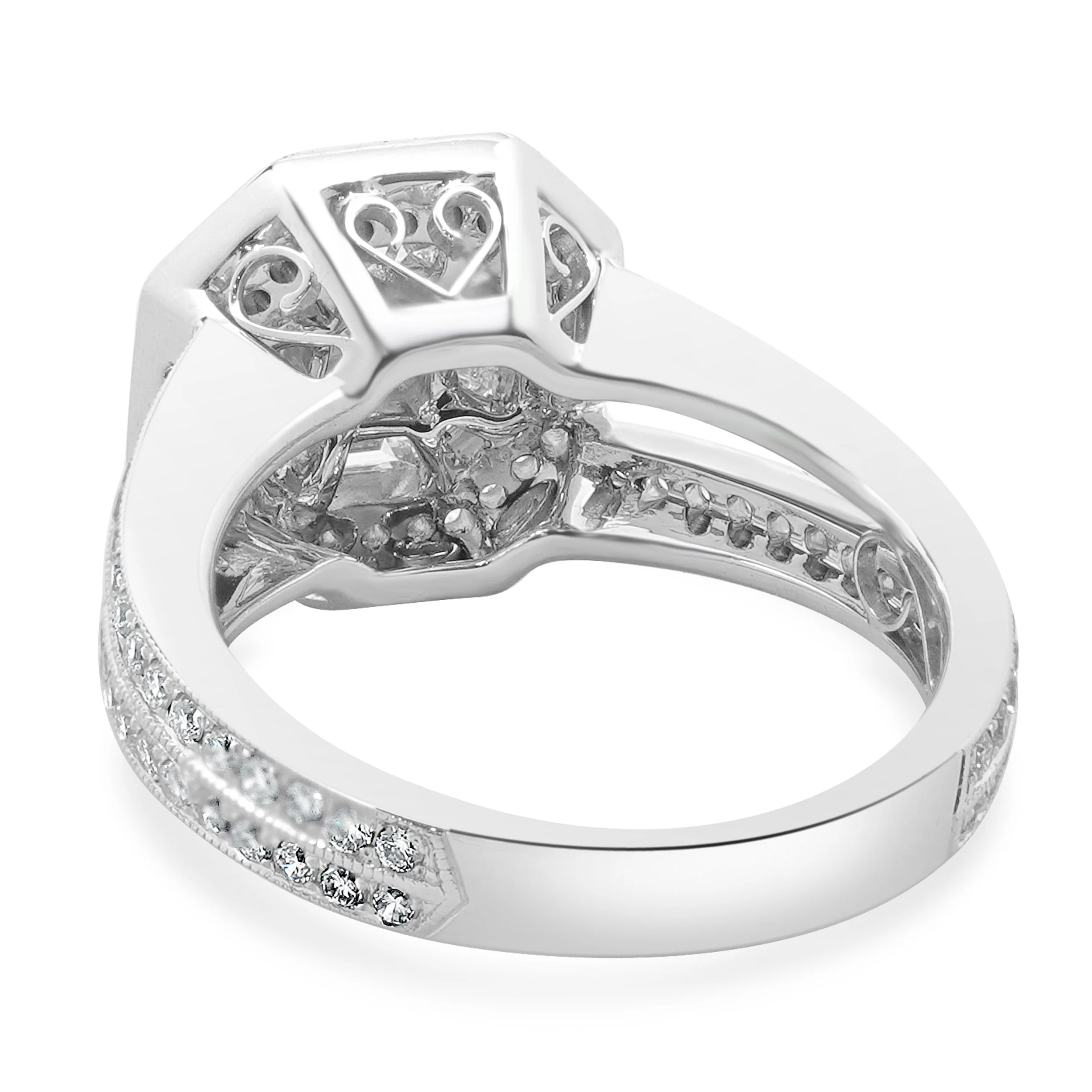 18 Karat White Gold Mosaic Set Diamond Ring - Image 3