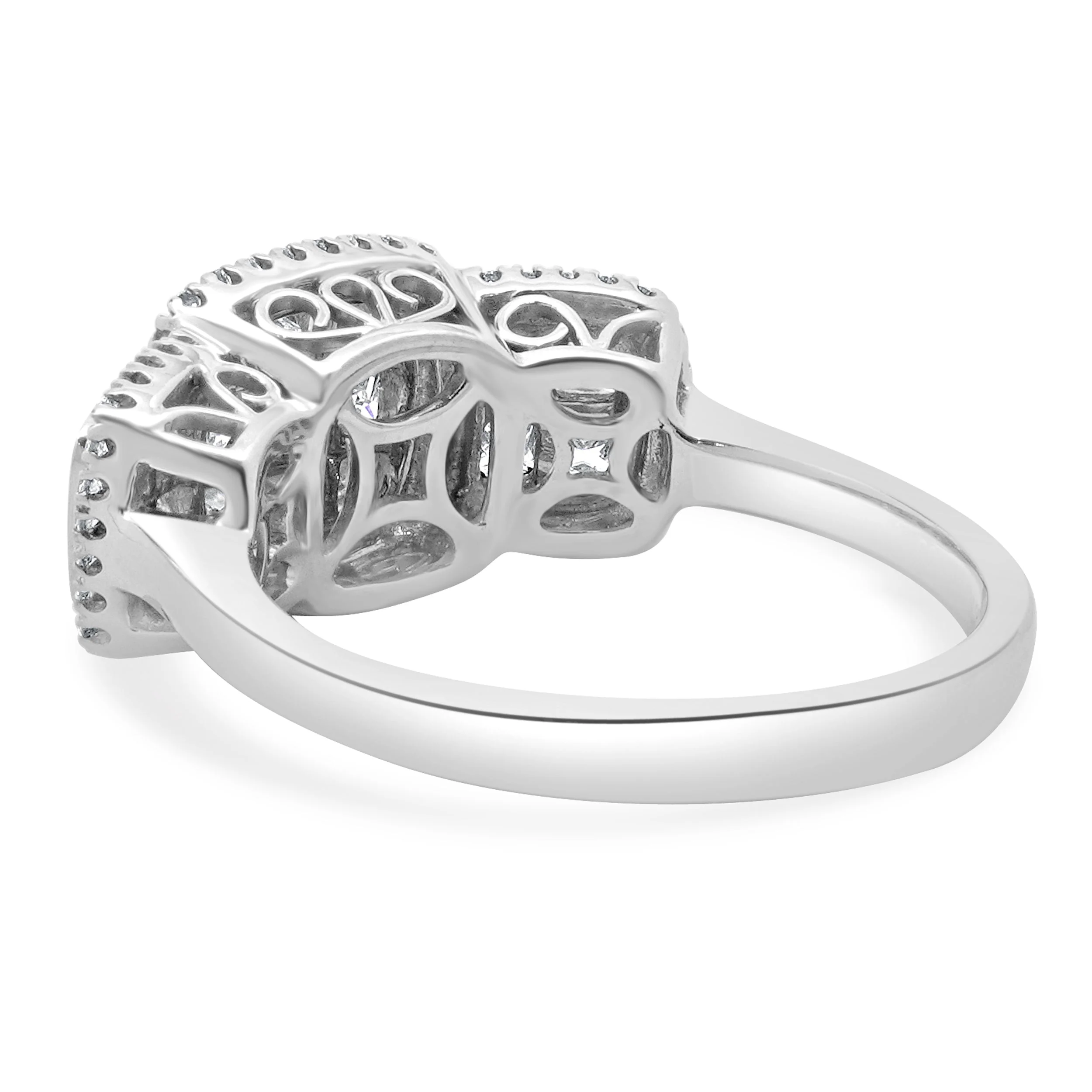 18 Karat White Gold Pave Diamond Engagement Ring - Image 3